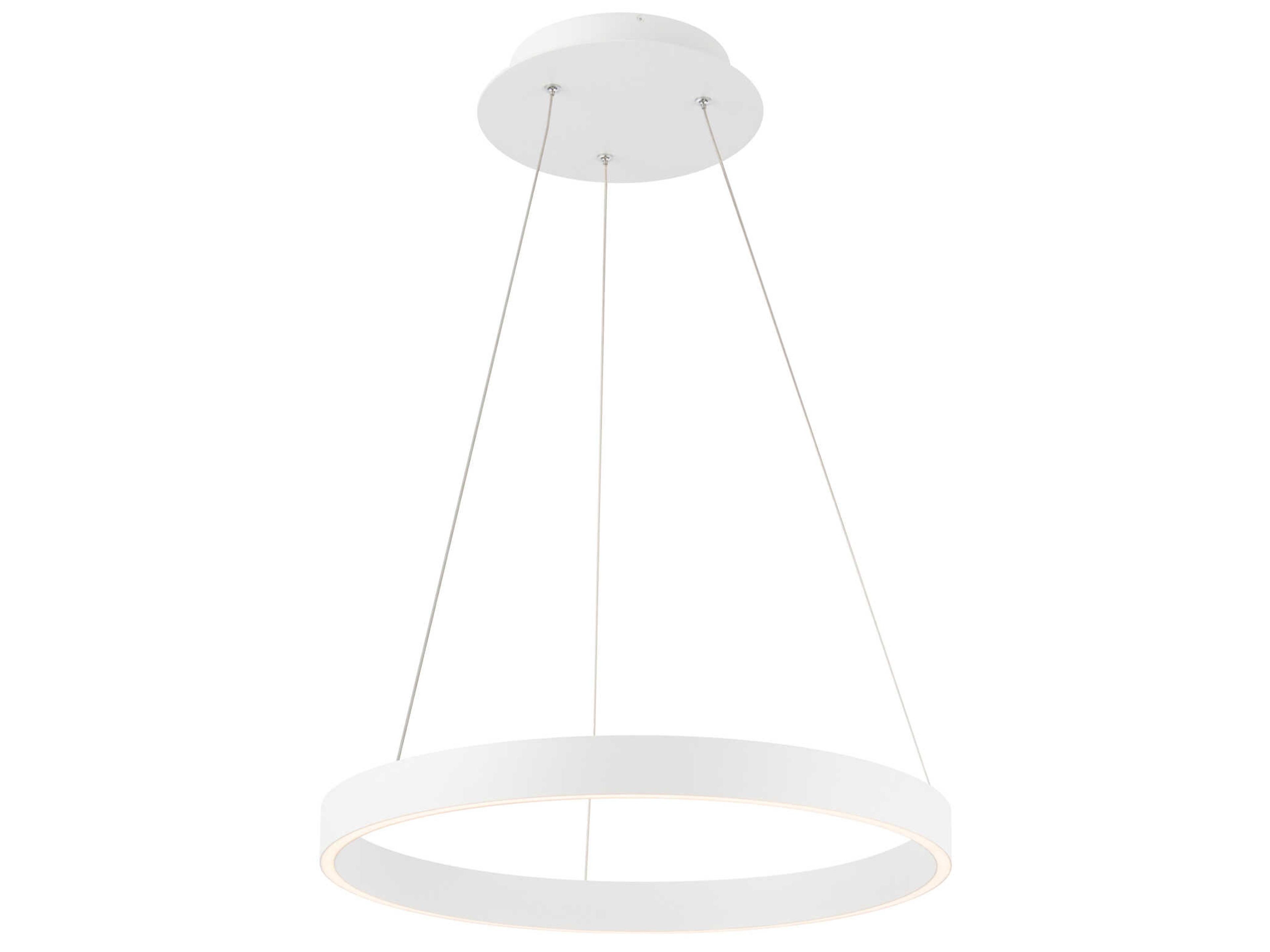 dweLED by WAC Lighting Sirius 1-Light White LED Round Pendant
