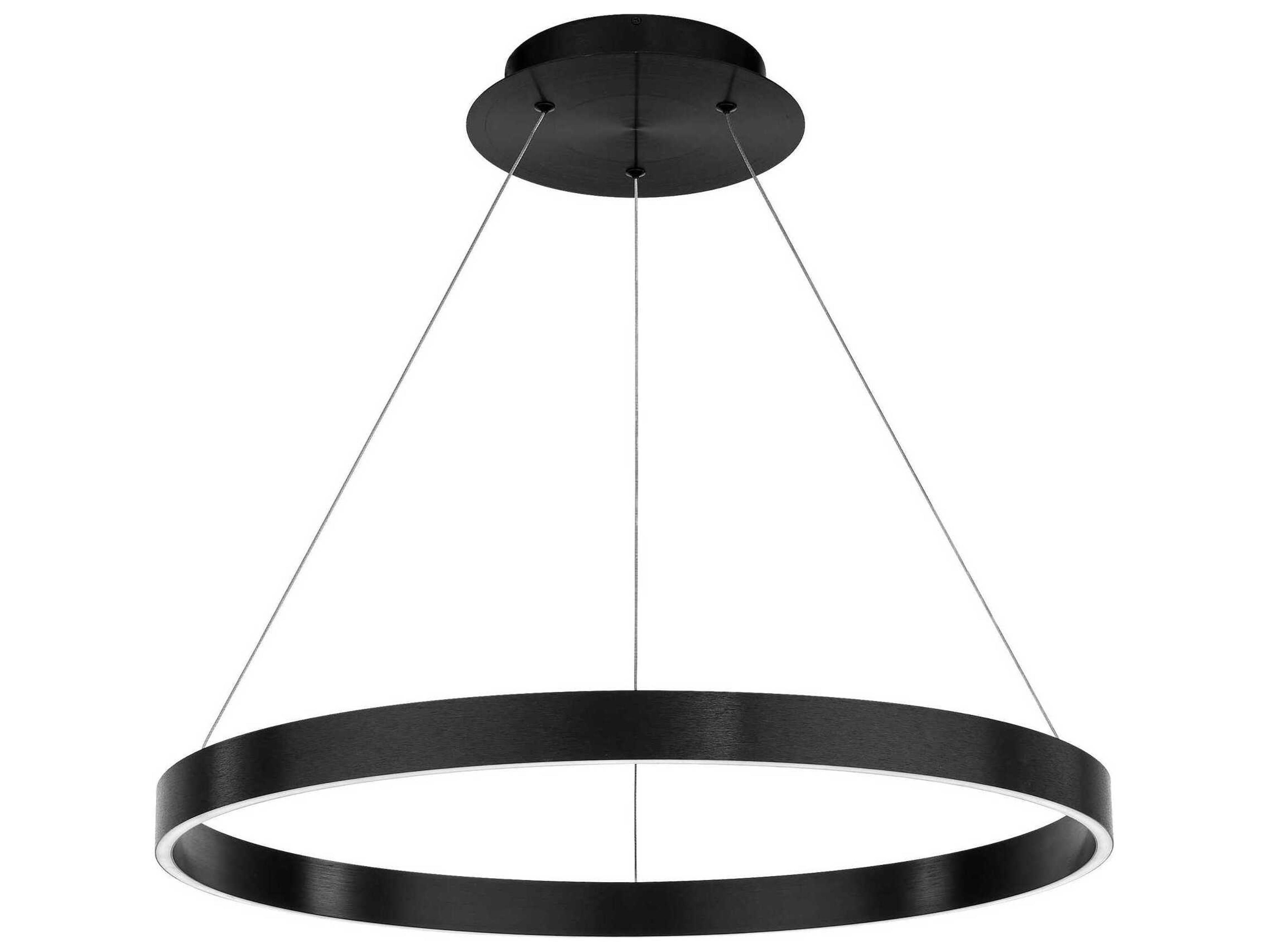 dweLED by WAC Lighting Sirius 1-Light Black LED Round Pendant