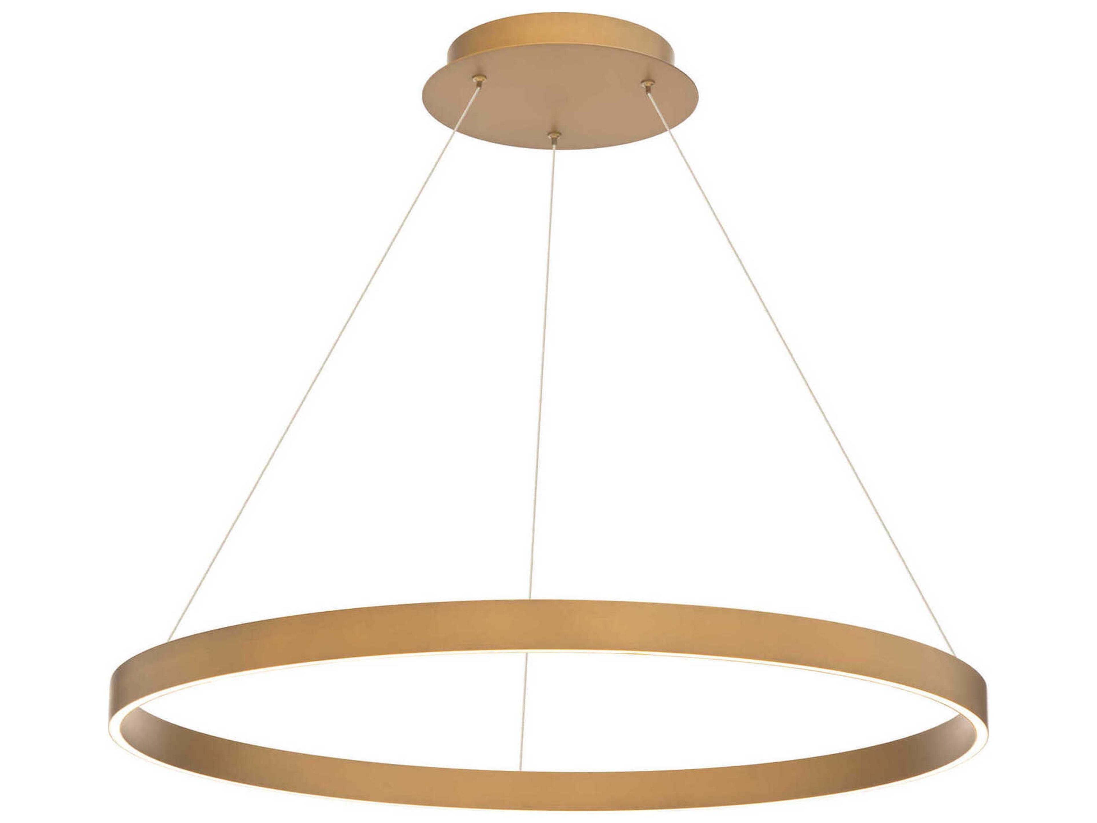 dweLED by WAC Lighting Sirius 1-Light Aged Brass Round Pendant