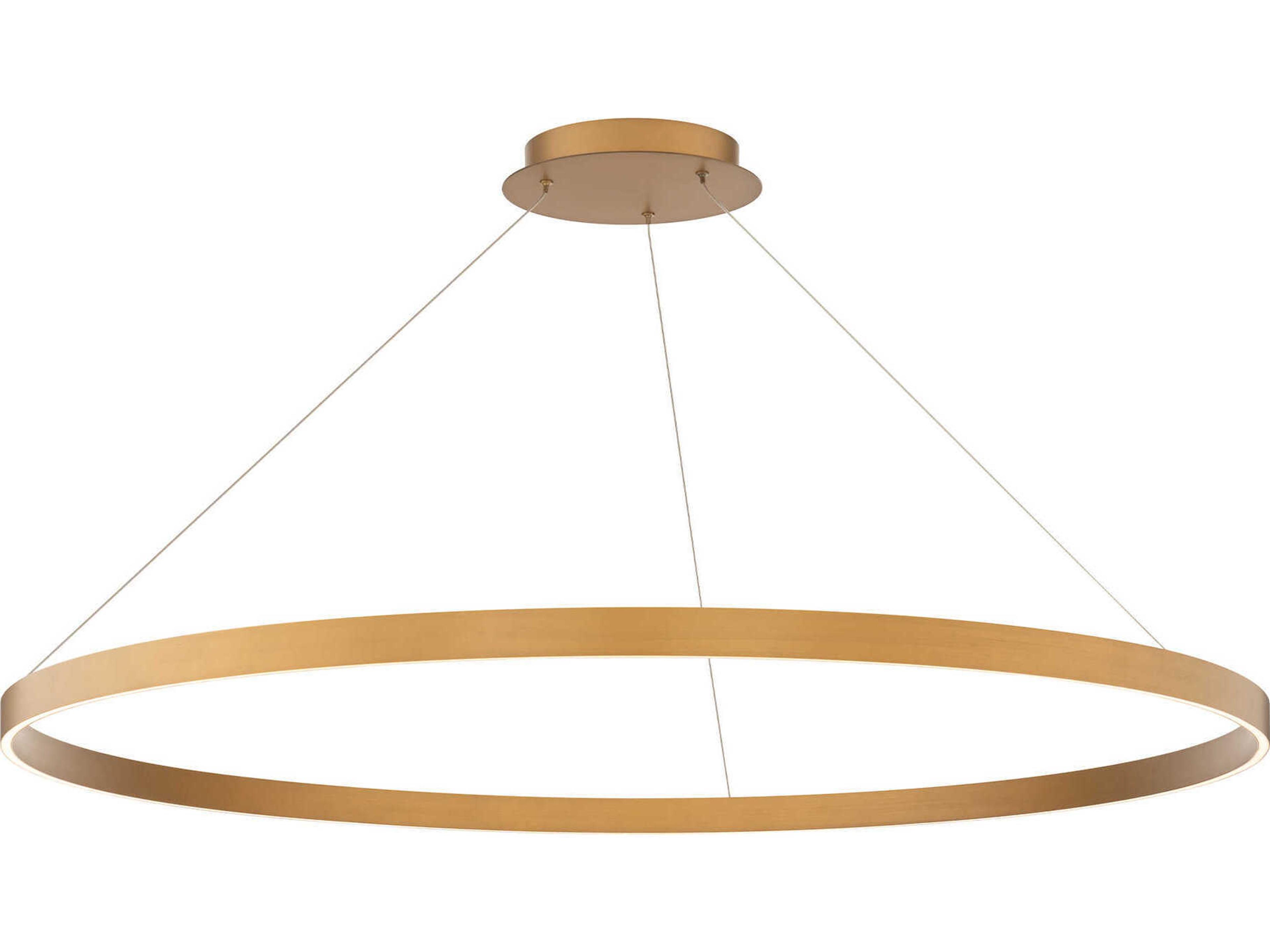 dweLED by WAC Lighting Sirius 1-Light Aged Brass Round Pendant