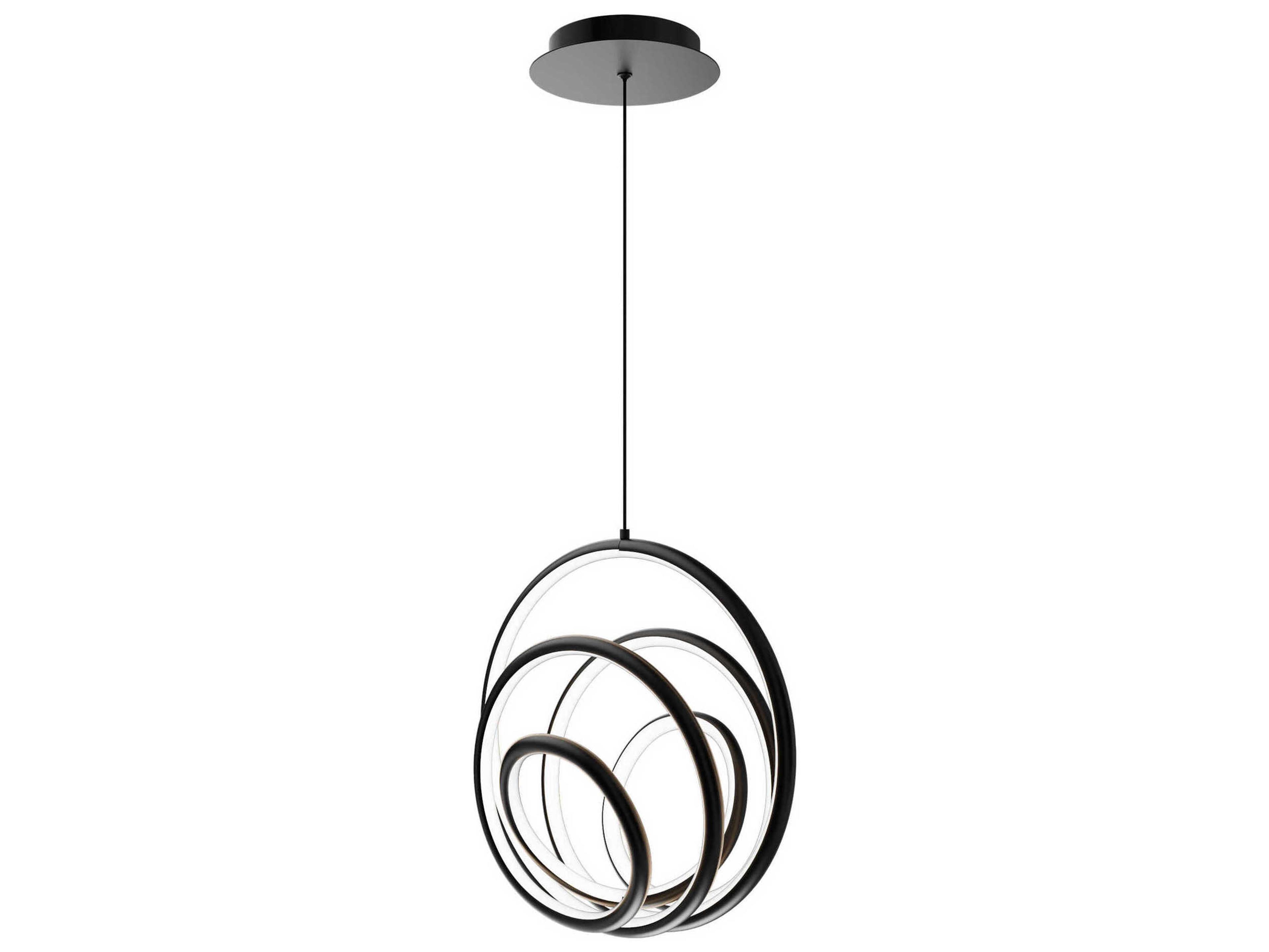 Hoopla 1-Light Black Pendant