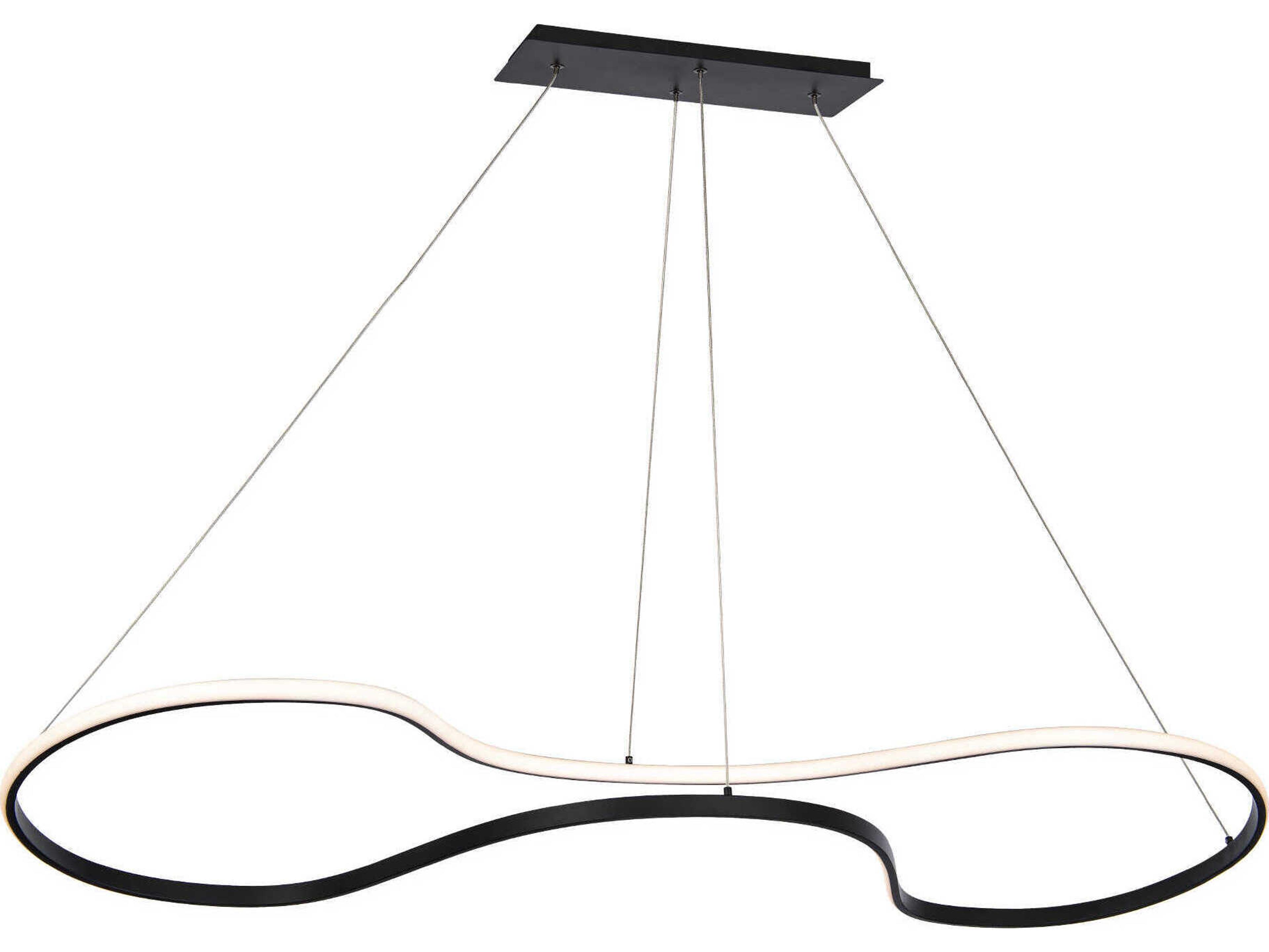 dweLED by WAC Lighting Marques 1-Light Black LED Round Island Pendant