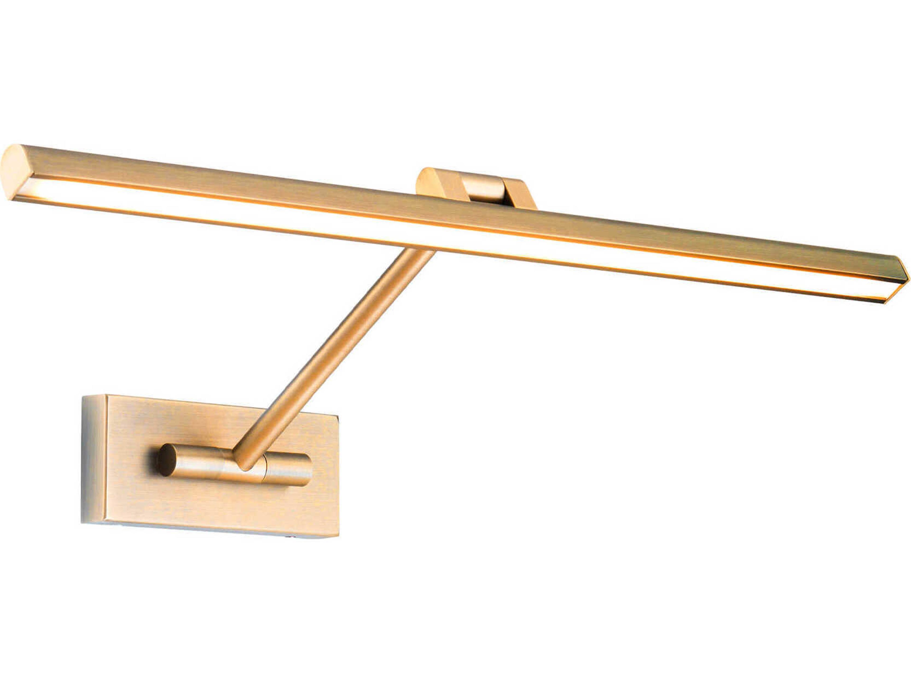 dweLED by WAC Lighting Reed 1-Light Aged Brass Picture Light