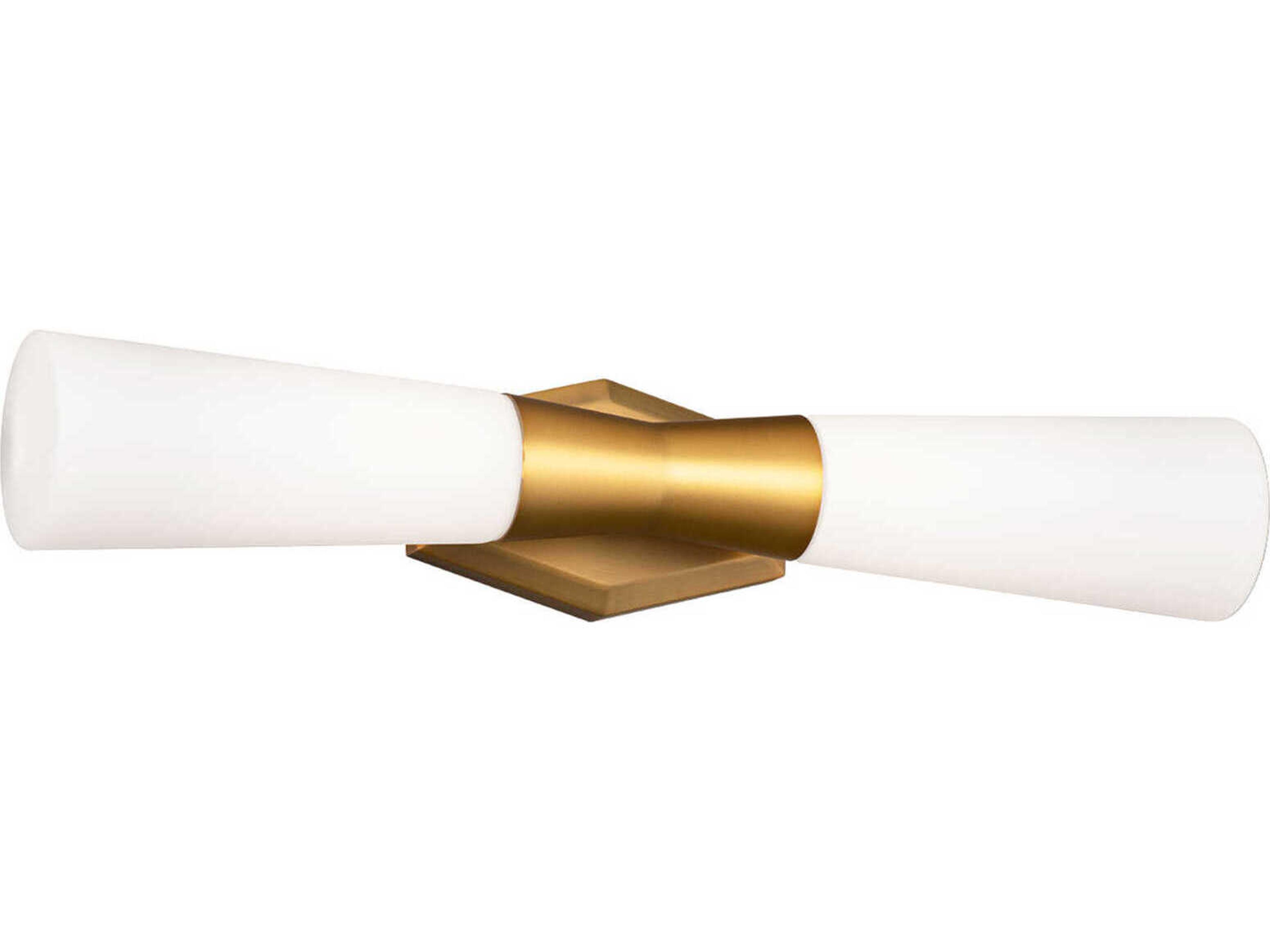 dweLED by WAC Lighting Locke 2-Light Aged Brass Vanity Light