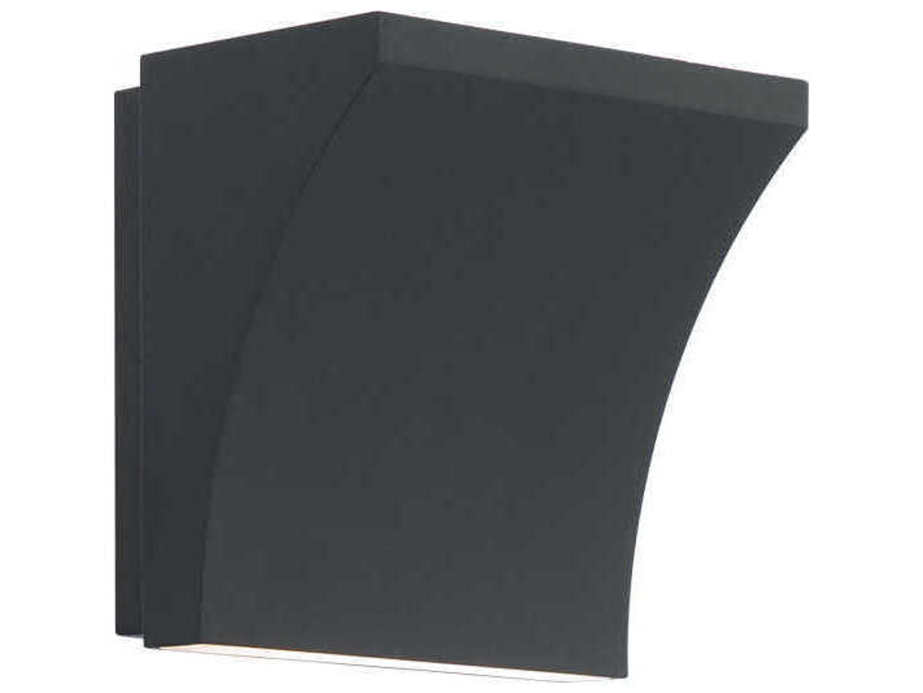 dweLED by WAC Lighting Cornice 2-Light Black Glass LED Wall Sconce