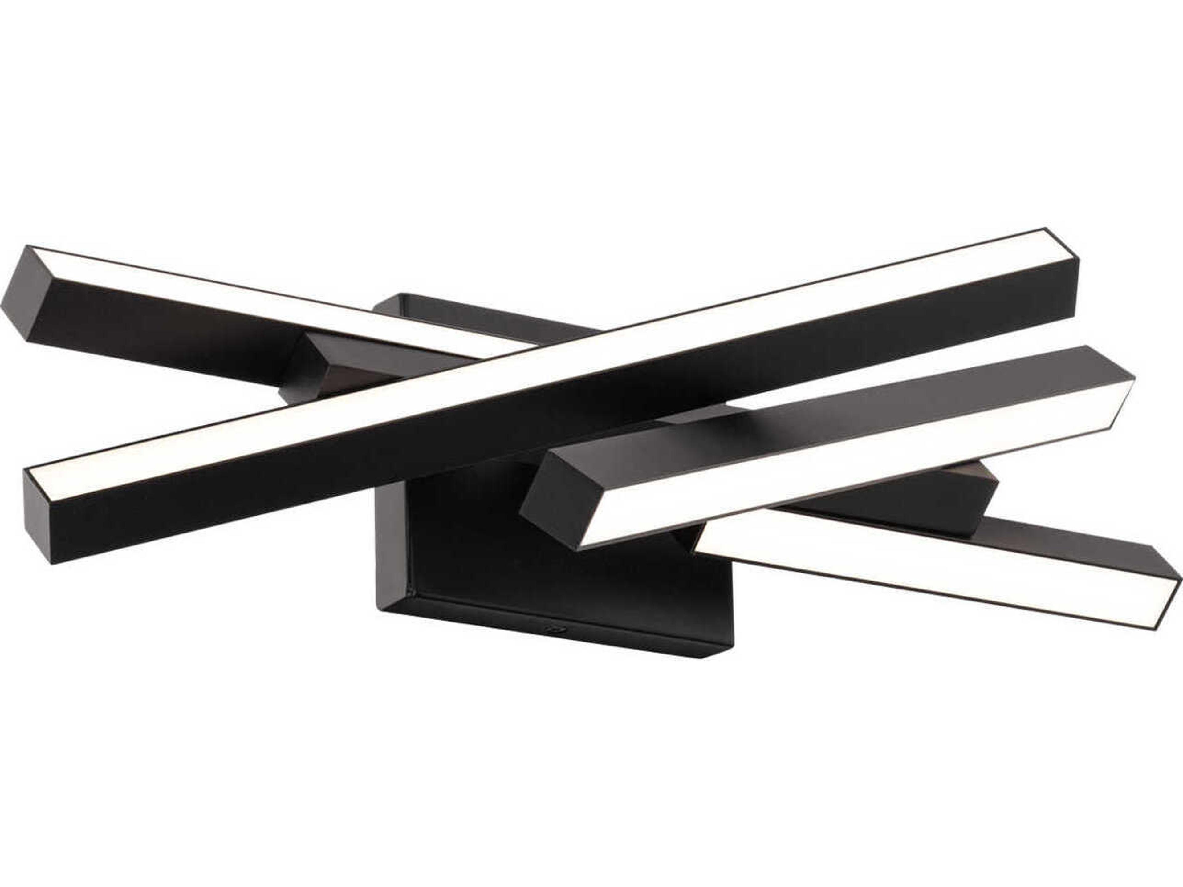 dweLED by WAC Lighting Parallax 4-Light Black LED Vanity Light