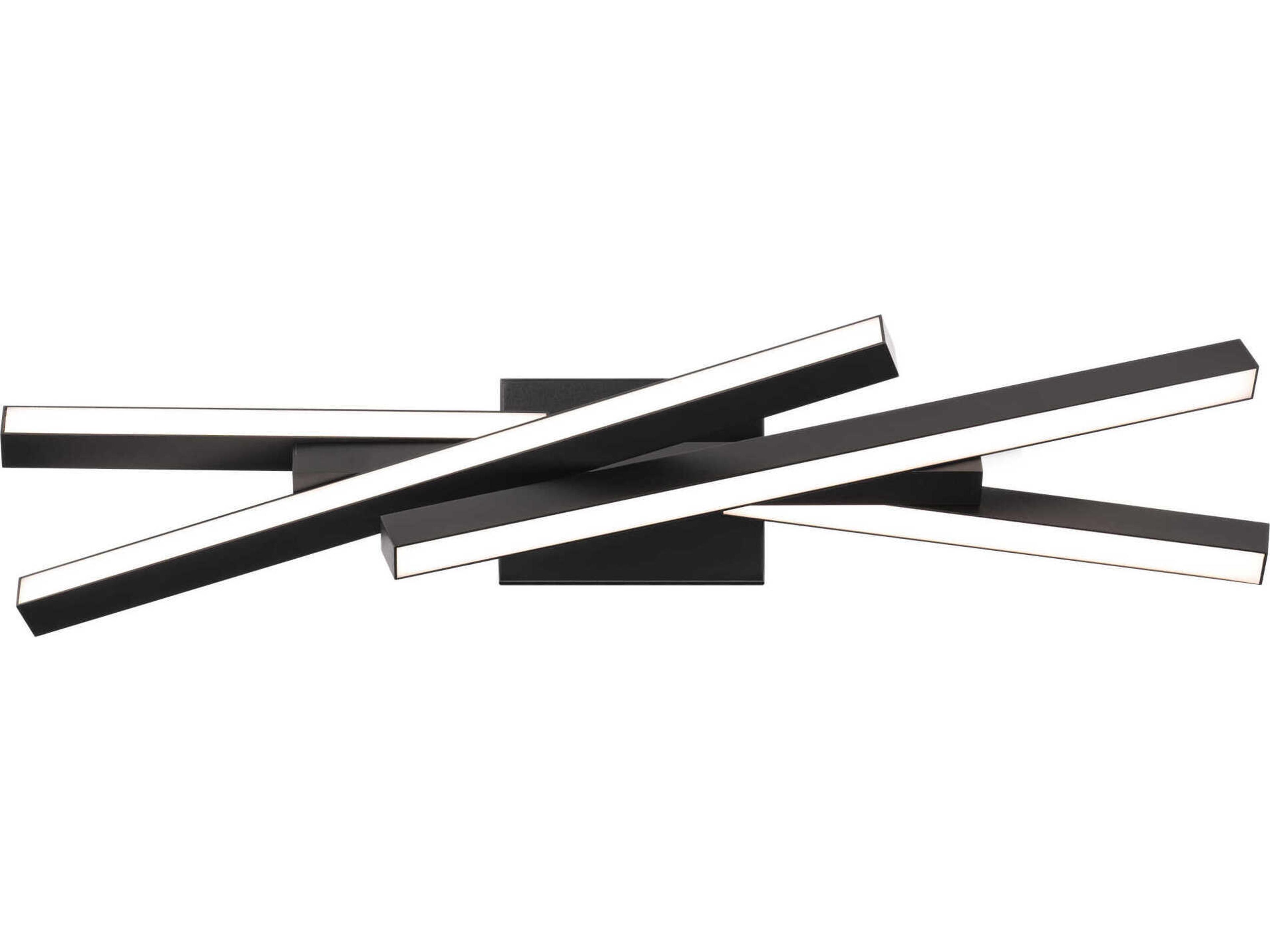 dweLED by WAC Lighting Parallax 4-Light Black LED Vanity Light