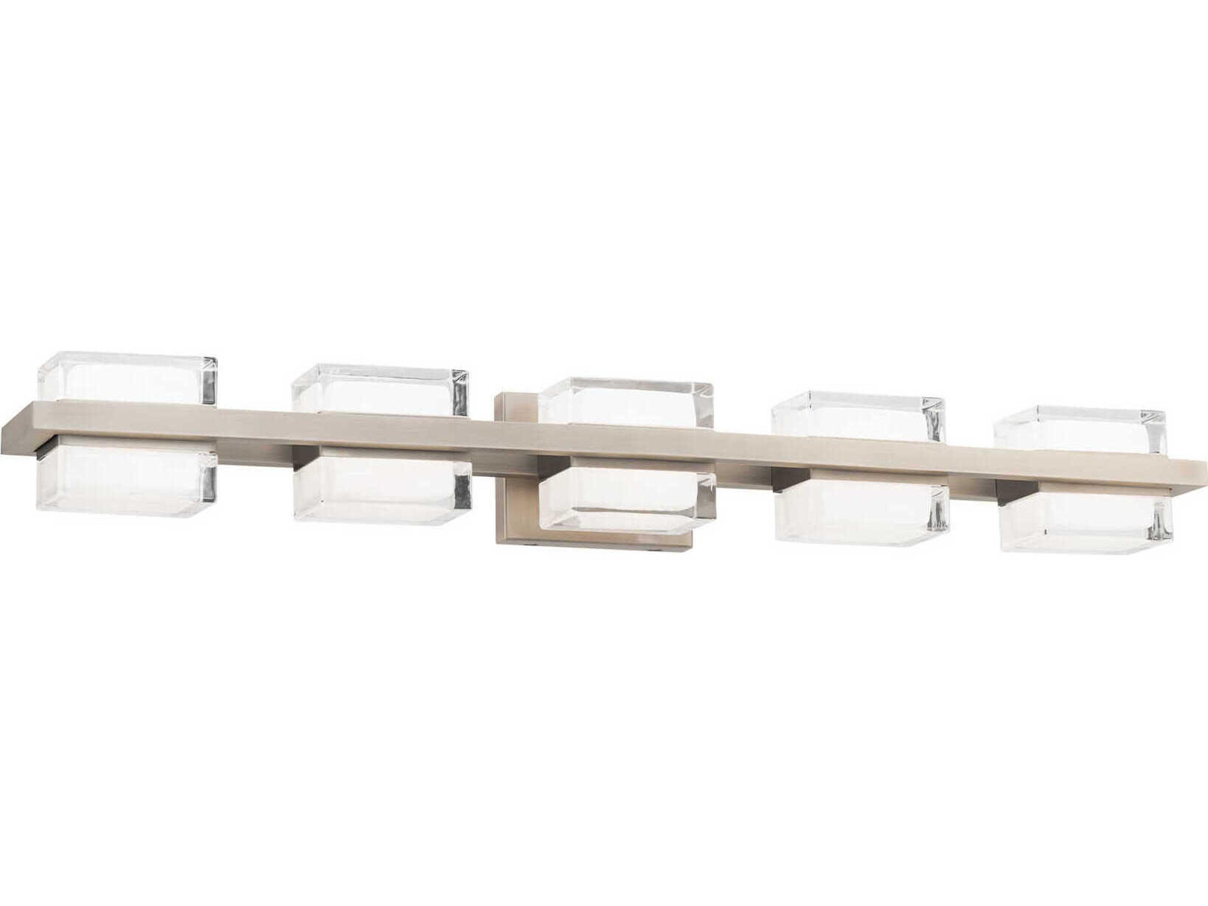 dweLED by WAC Lighting Interlok 5-Light Brushed Nickel Vanity Light