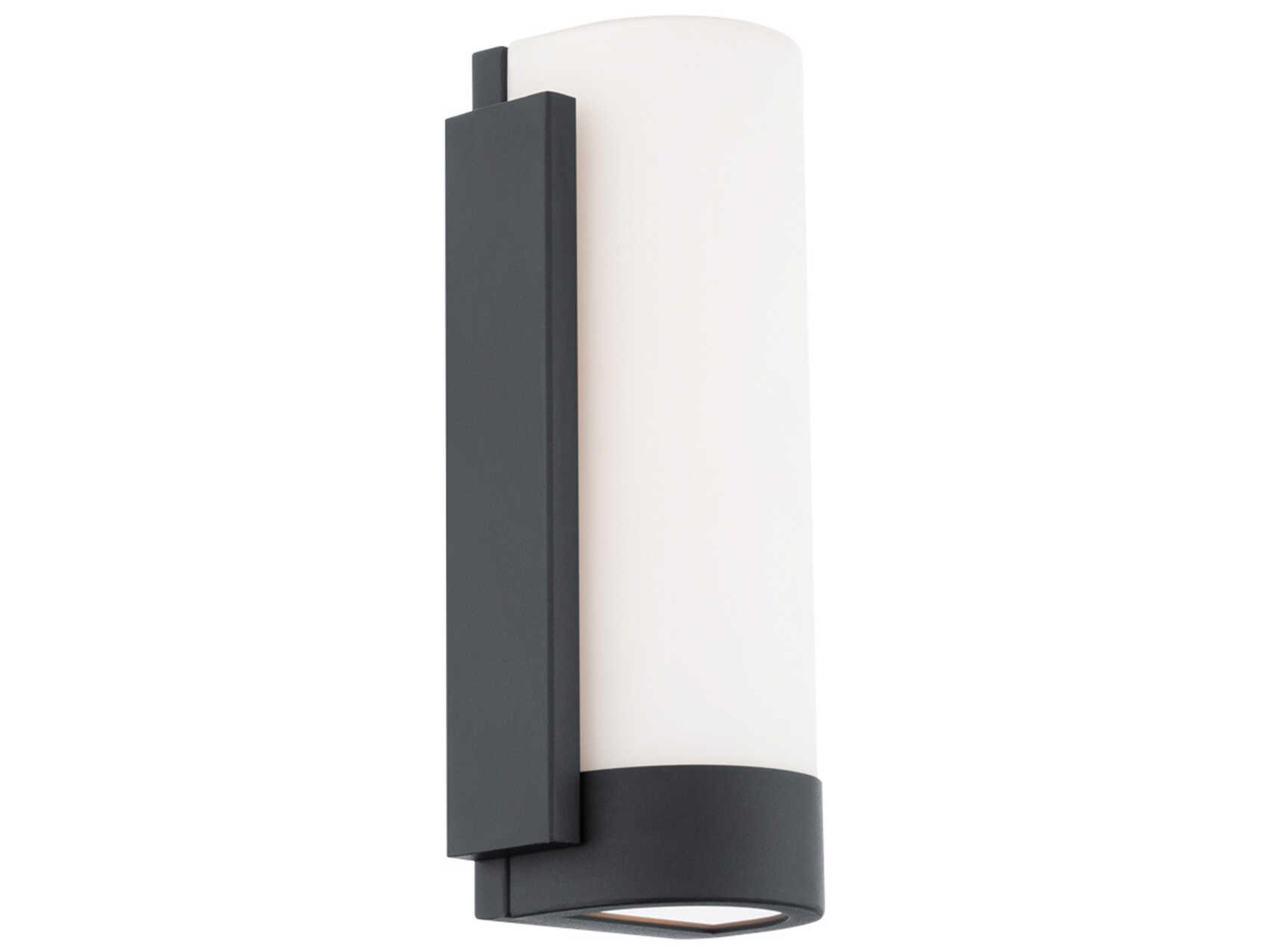 dweLED by WAC Lighting Blake 2-Light Black Glass LED Wall Sconce