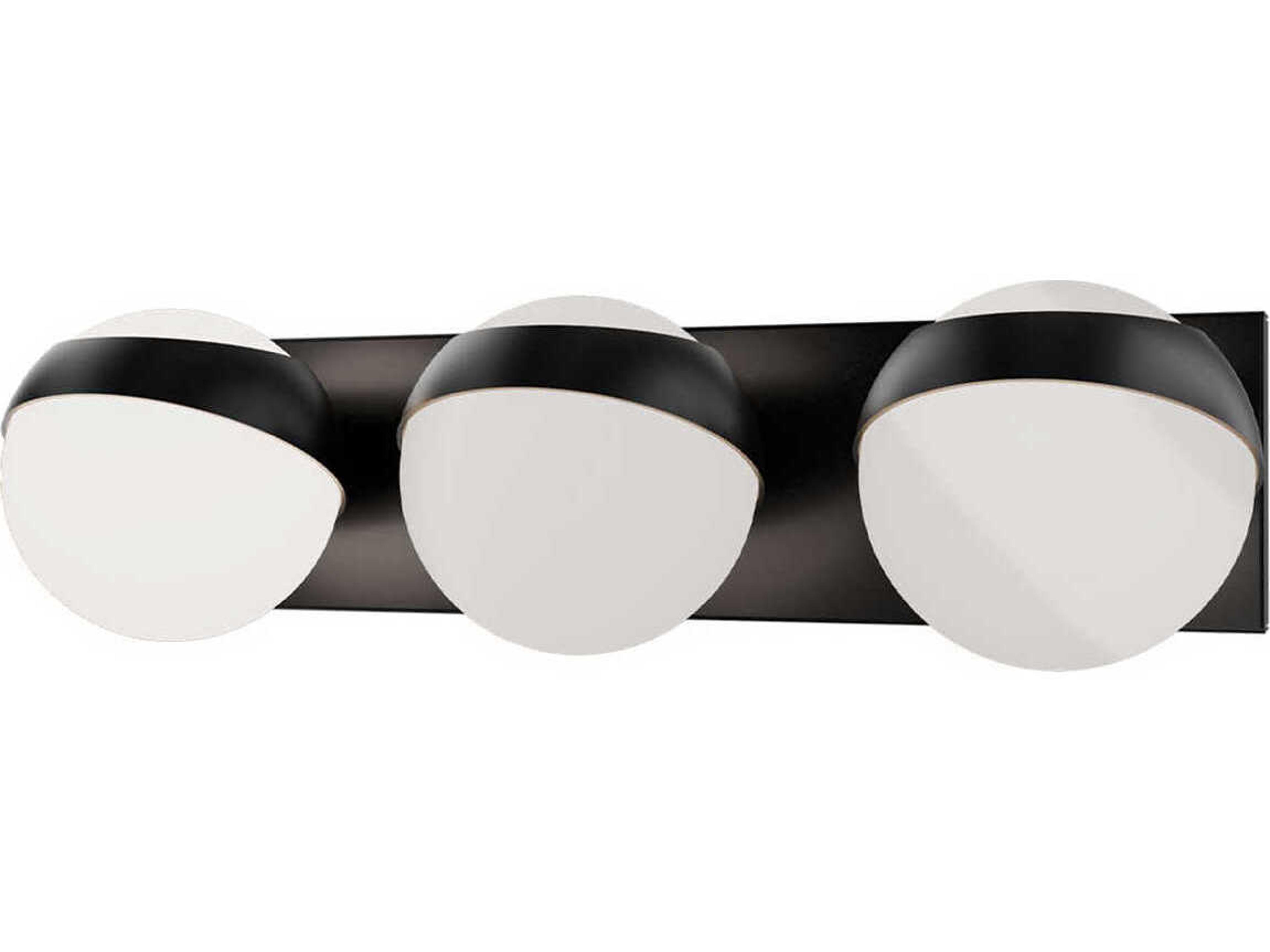 dweLED by WAC Lighting Tripoli 3-Light Black Vanity Light