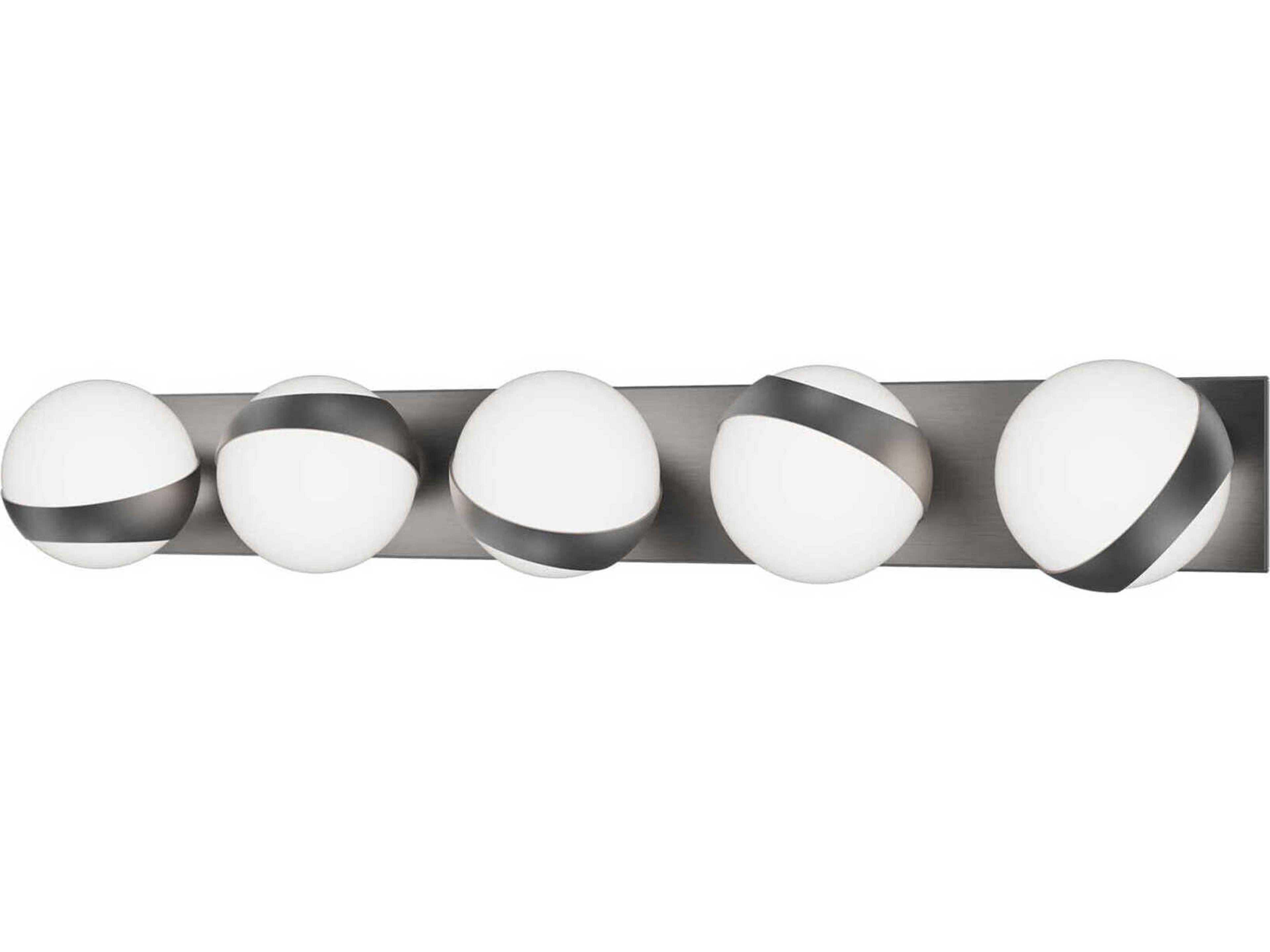 dweLED by WAC Lighting Tripoli 5-Light Brushed Nickel Vanity Light