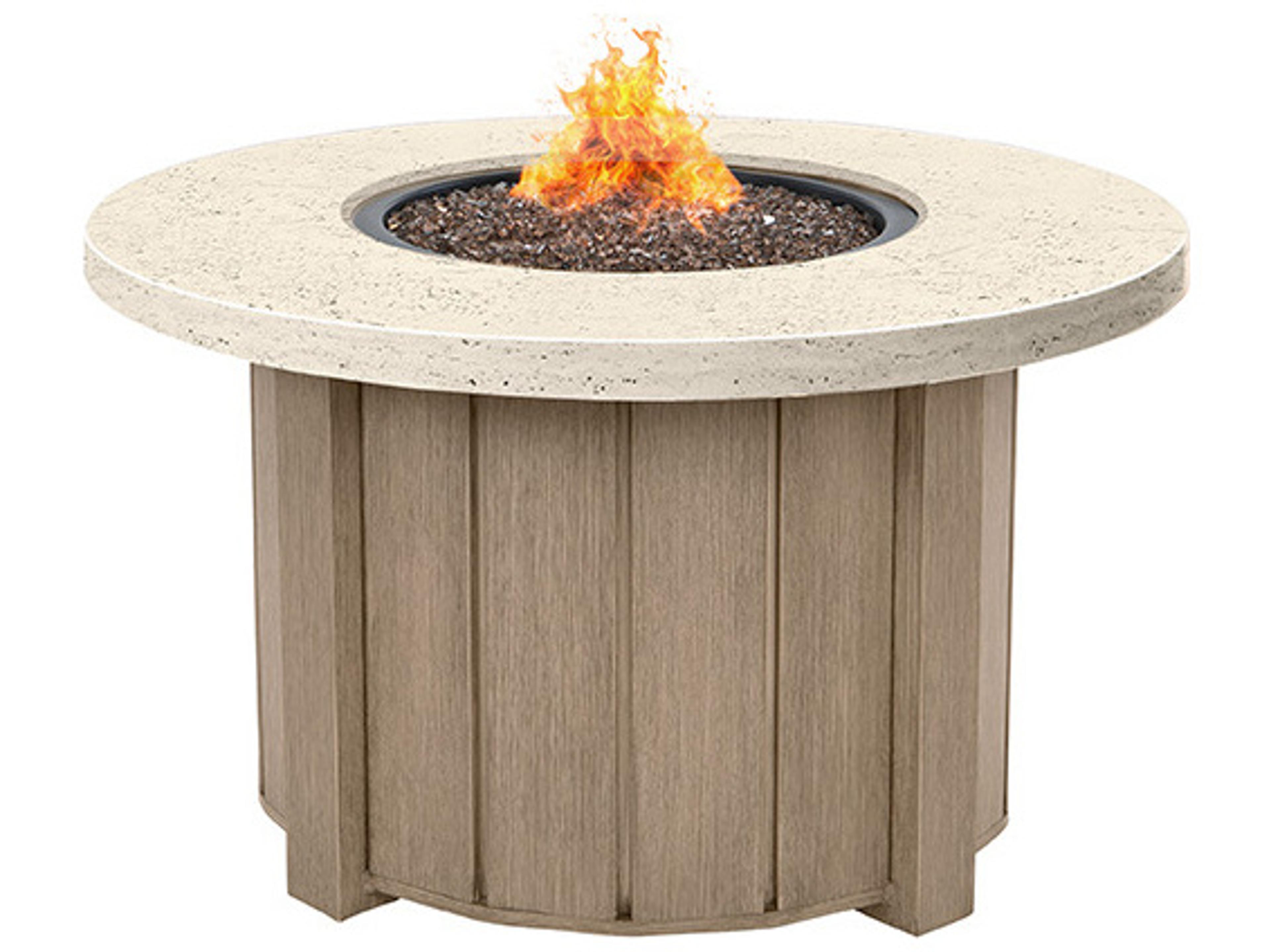 Ebel Pompano Stone Round Fire Pit Top with Lid