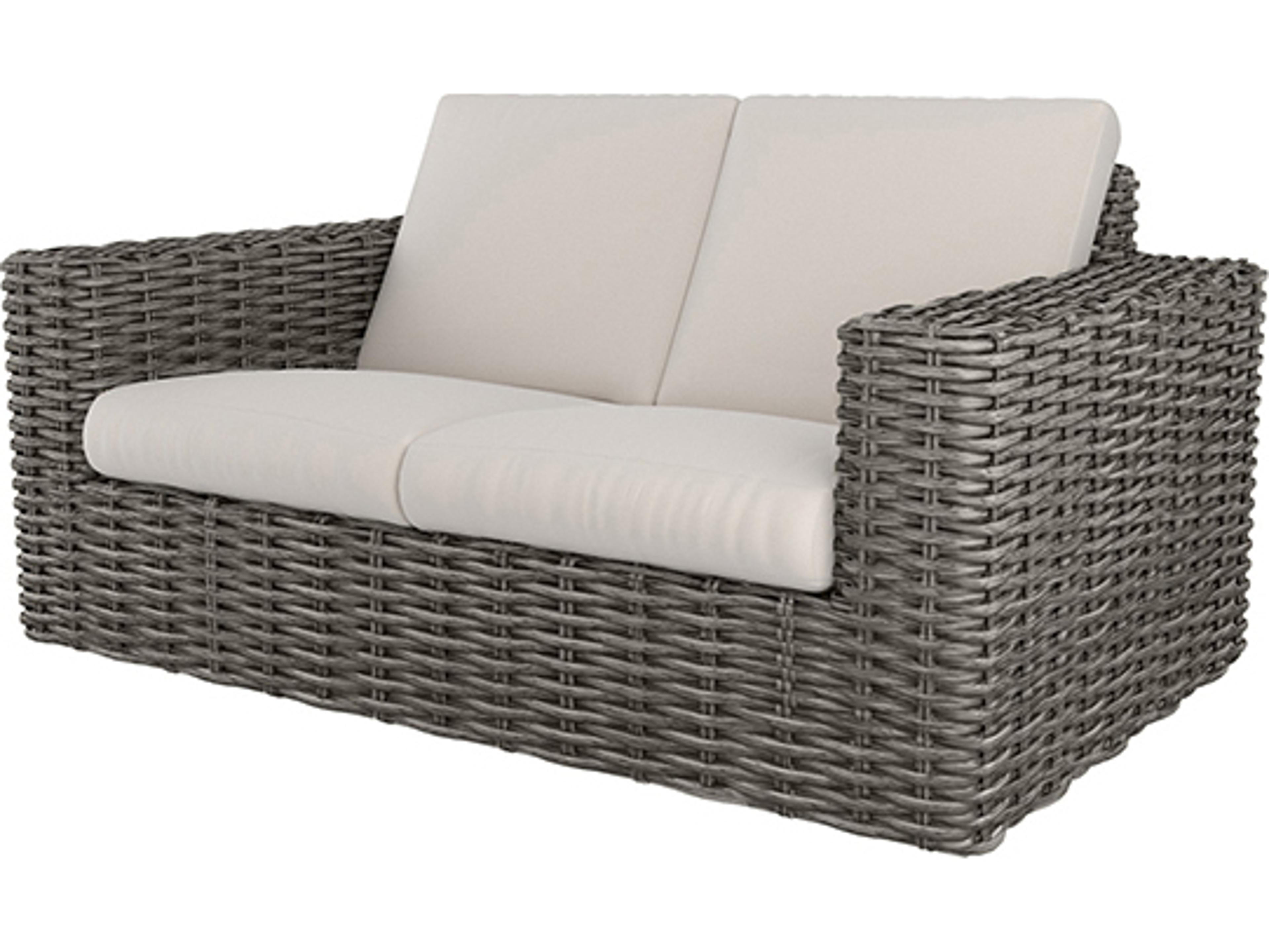 Ebel Mia Cushion Wicker Outdoor Loveseat