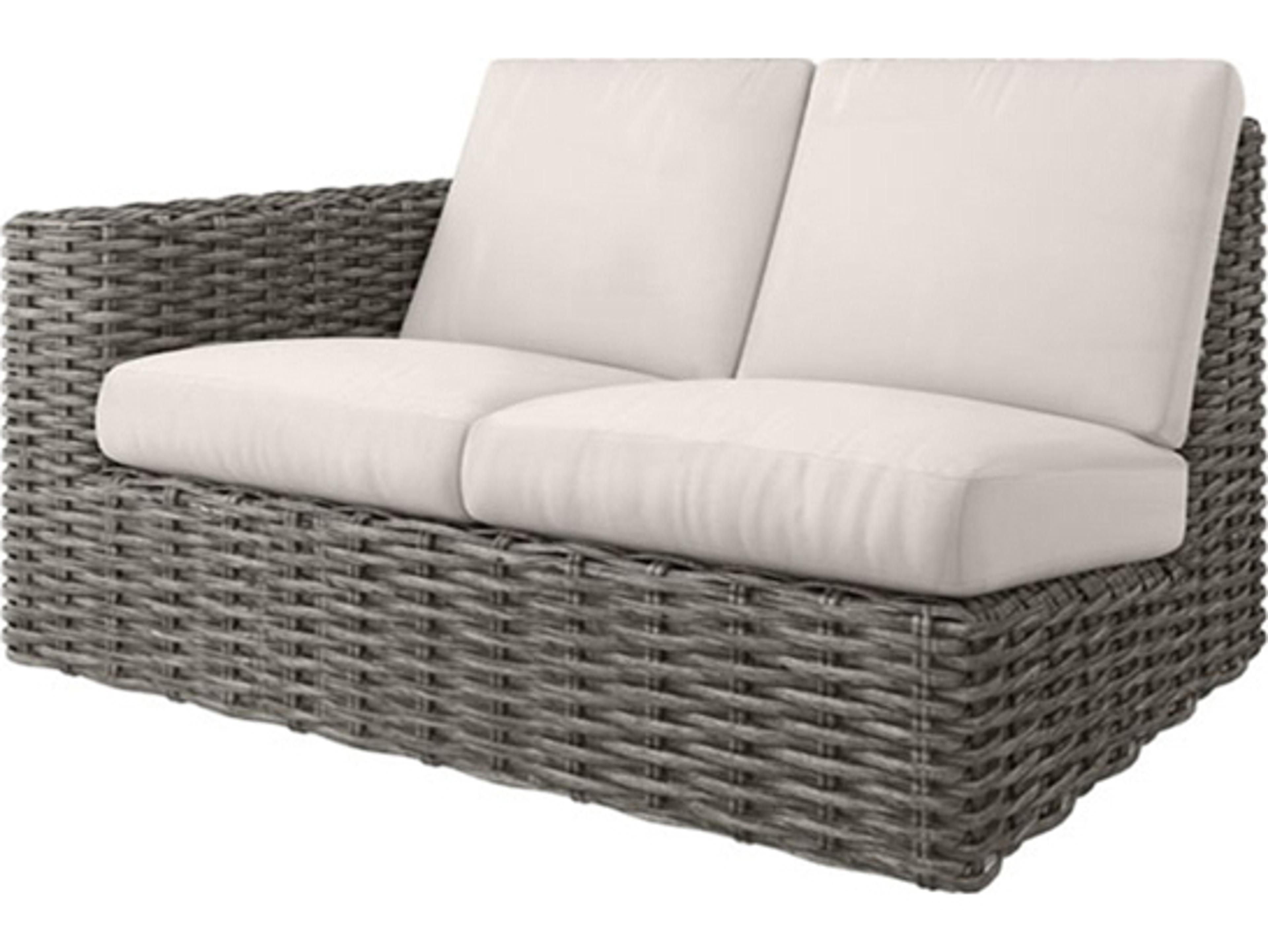 Ebel Mia Cushion Wicker Right Arm Loveseat
