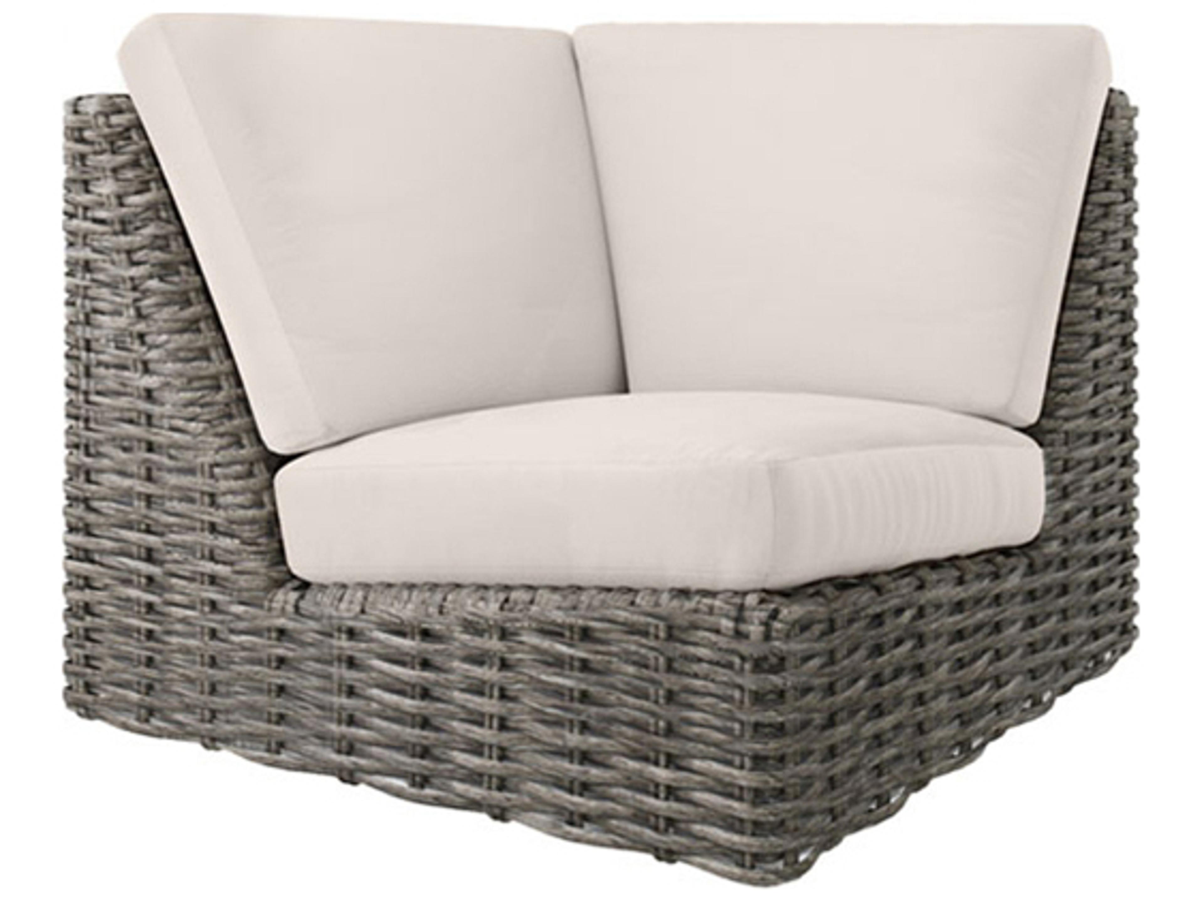 Mia Cushion Wicker 90 Square Corner Section Outdoor Patio Lounge Chair