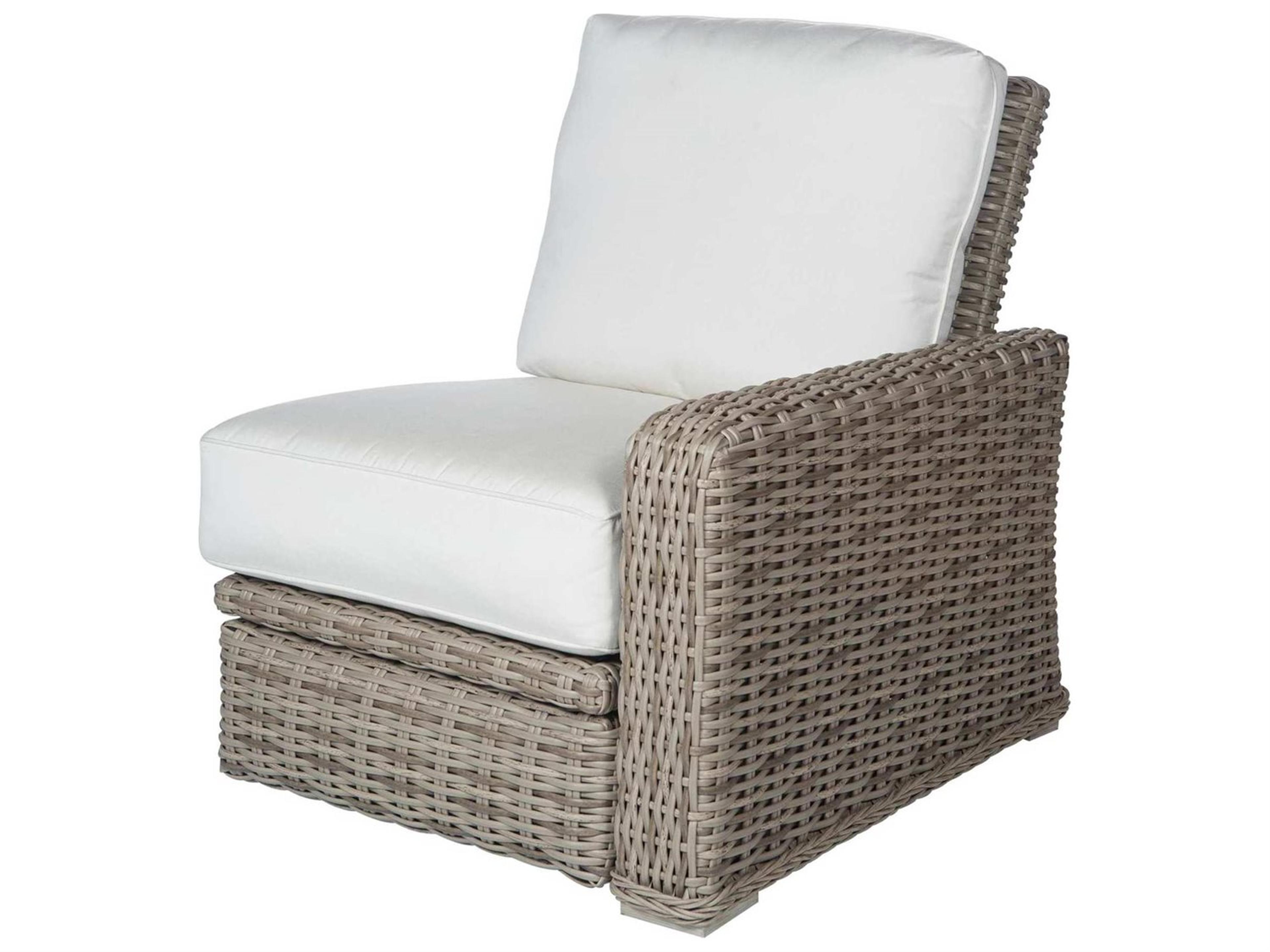Laurent Wicker Left Arm Incliner Patio Lounge Chair
