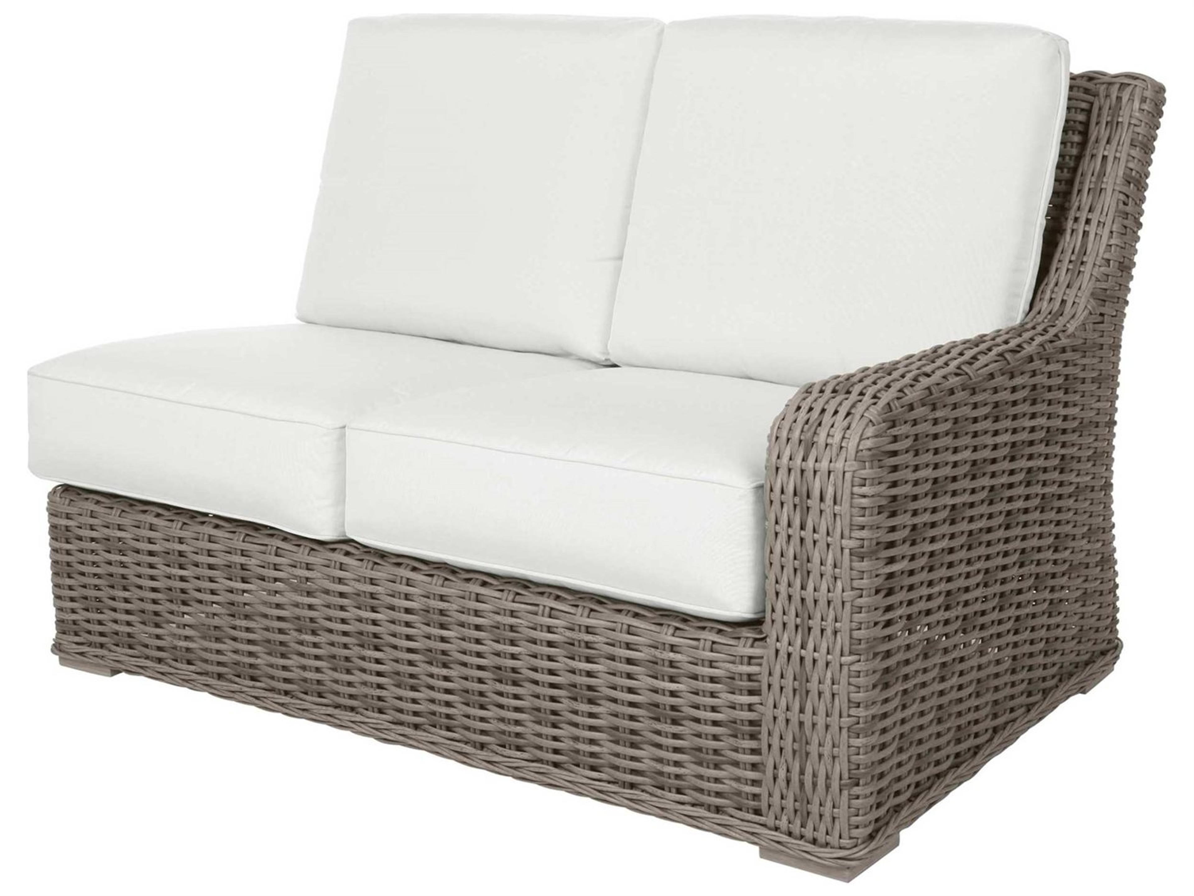 Ebel Laurent Wicker Left Arm Outdoor Loveseat