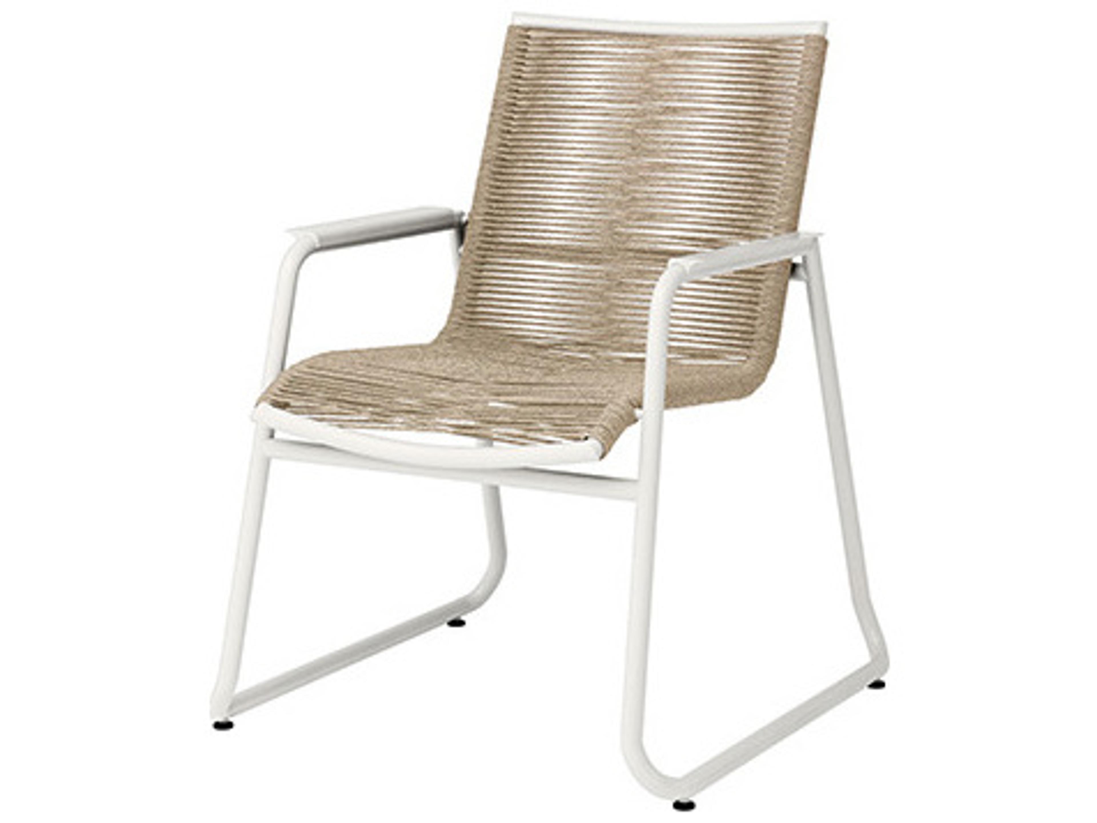 Ebel Cabana Aluminum Wicker Stackable Outdoor Dining Arm Chair