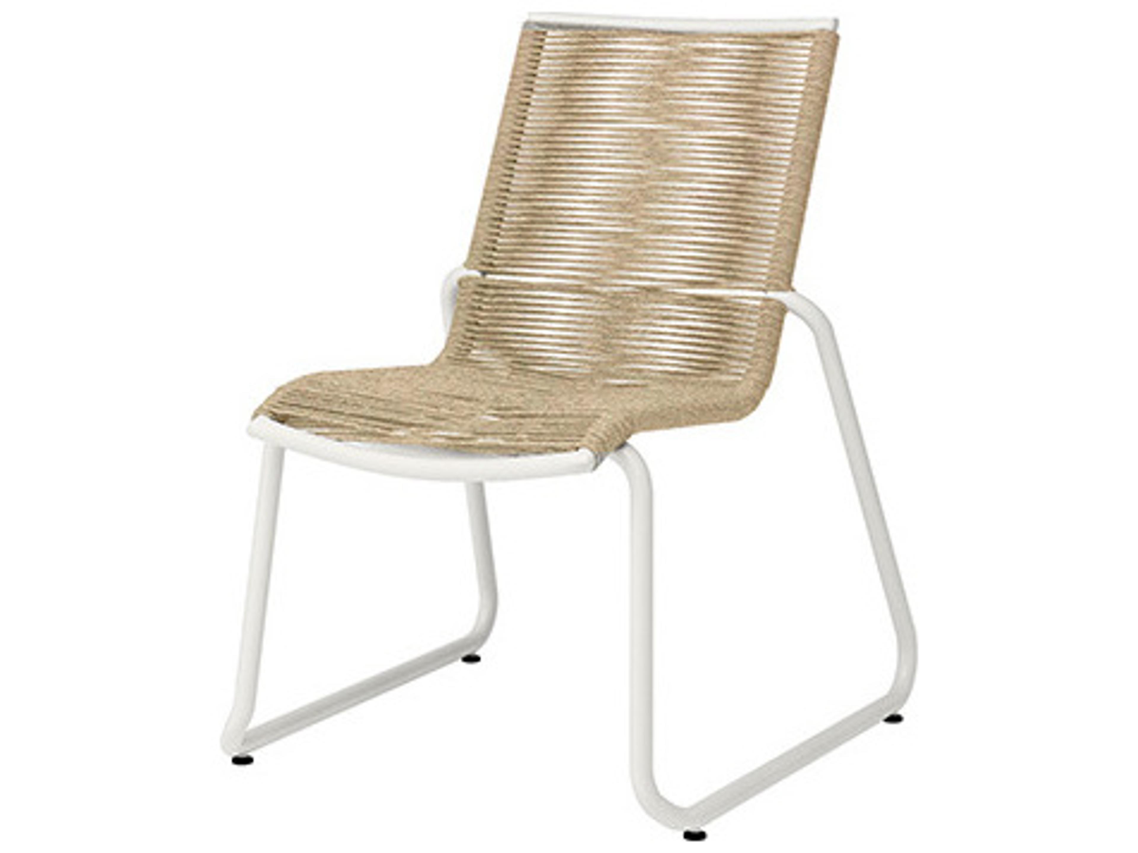 Ebel Cabana Aluminum Wicker Stackable Outdoor Patio Dining Side Chair