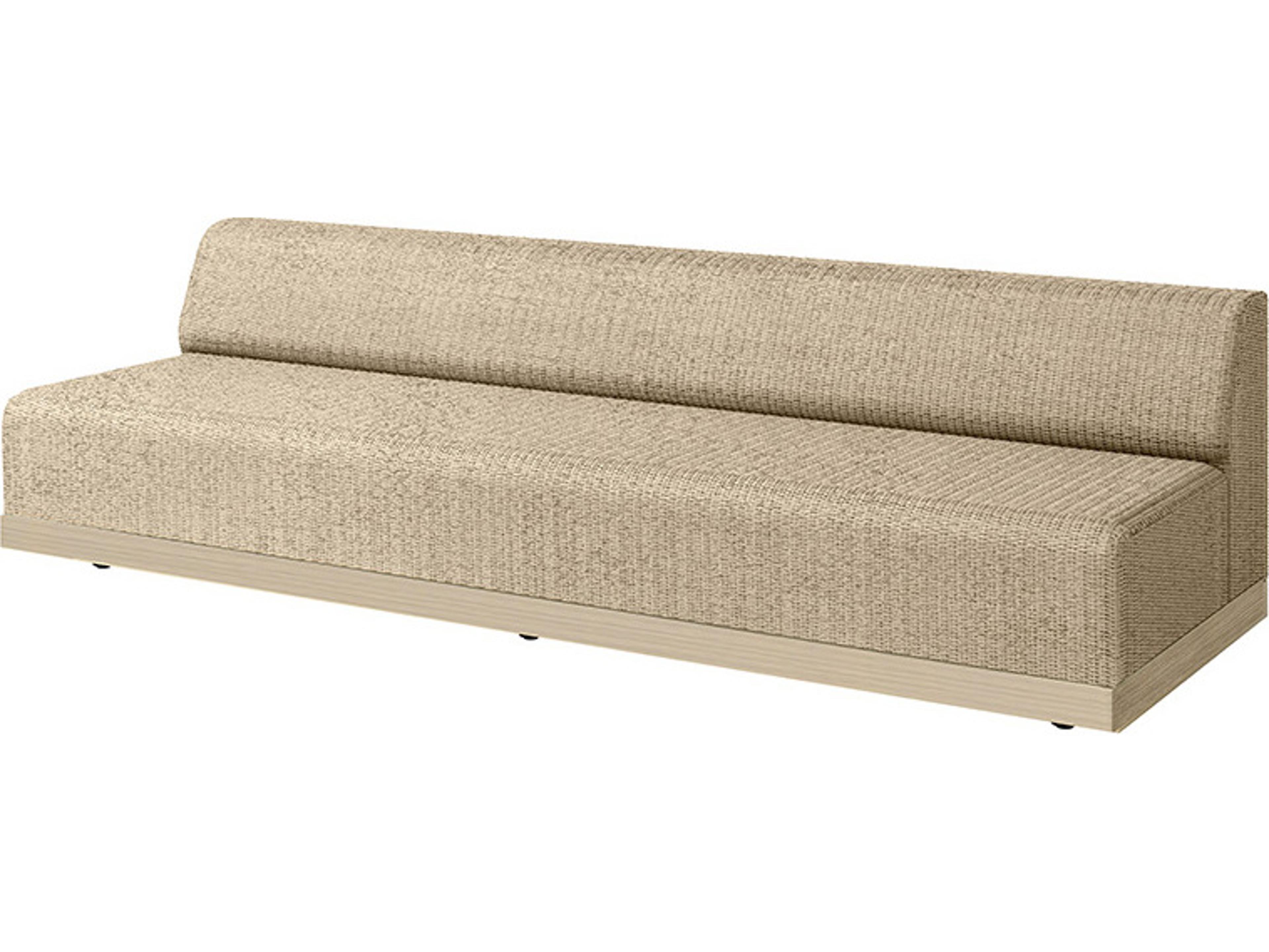 Ebel Grande Aluminum Wicker Padded Armless Outdoor Sofa Section