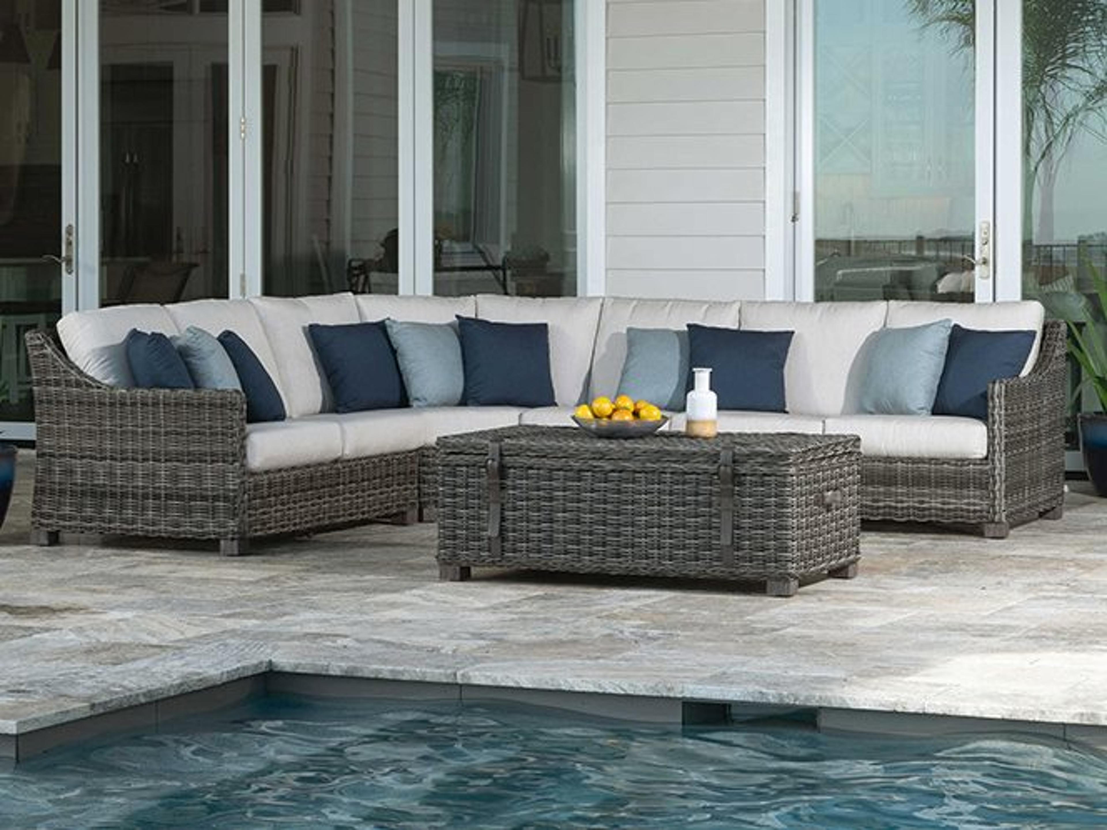 Ebel Avallon Wicker Sectional Outdoor Patio Lounge Set