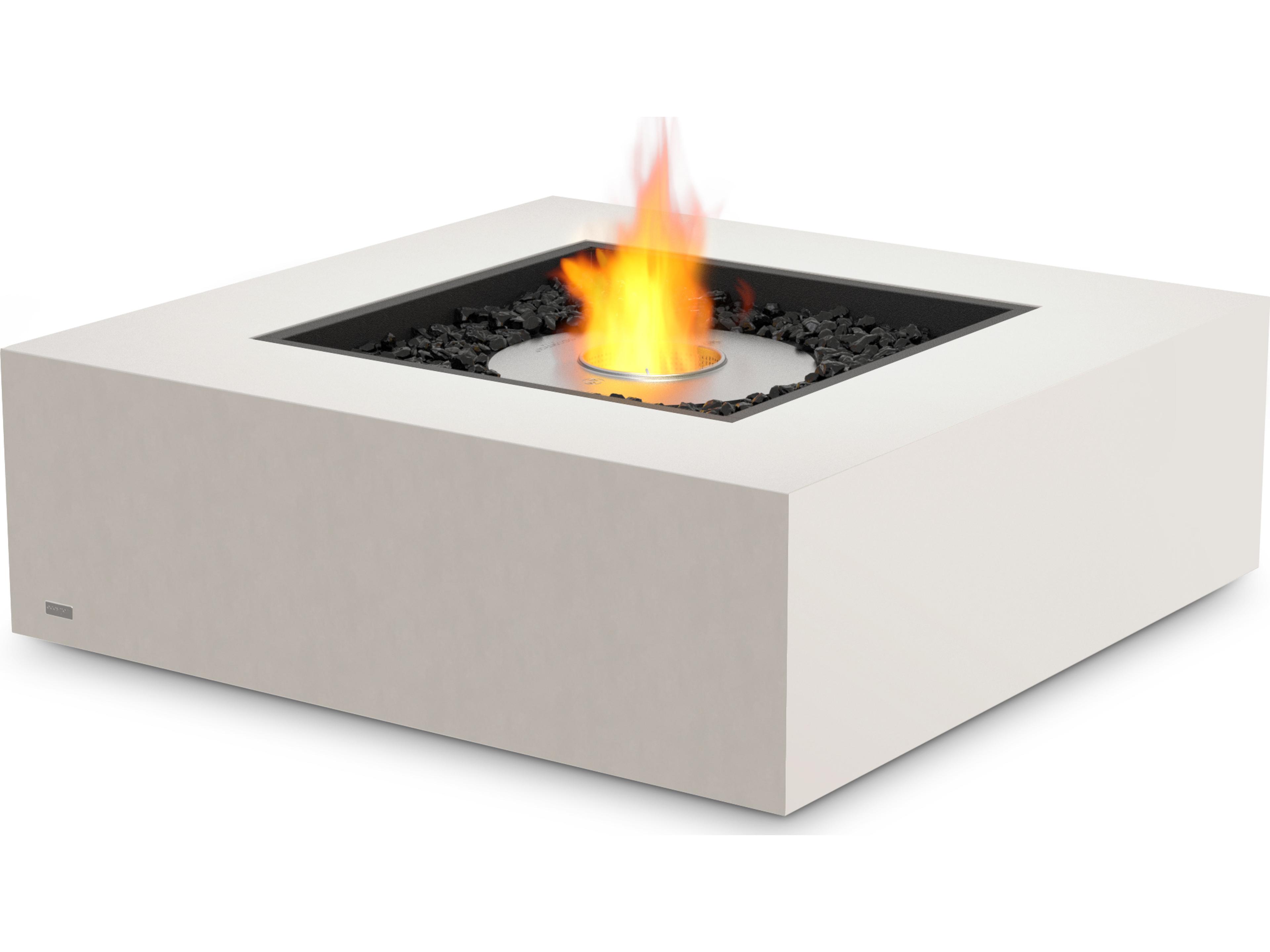 EcoSmart Fire Base Square Patio Fire Pit Table with Ethanol Burner