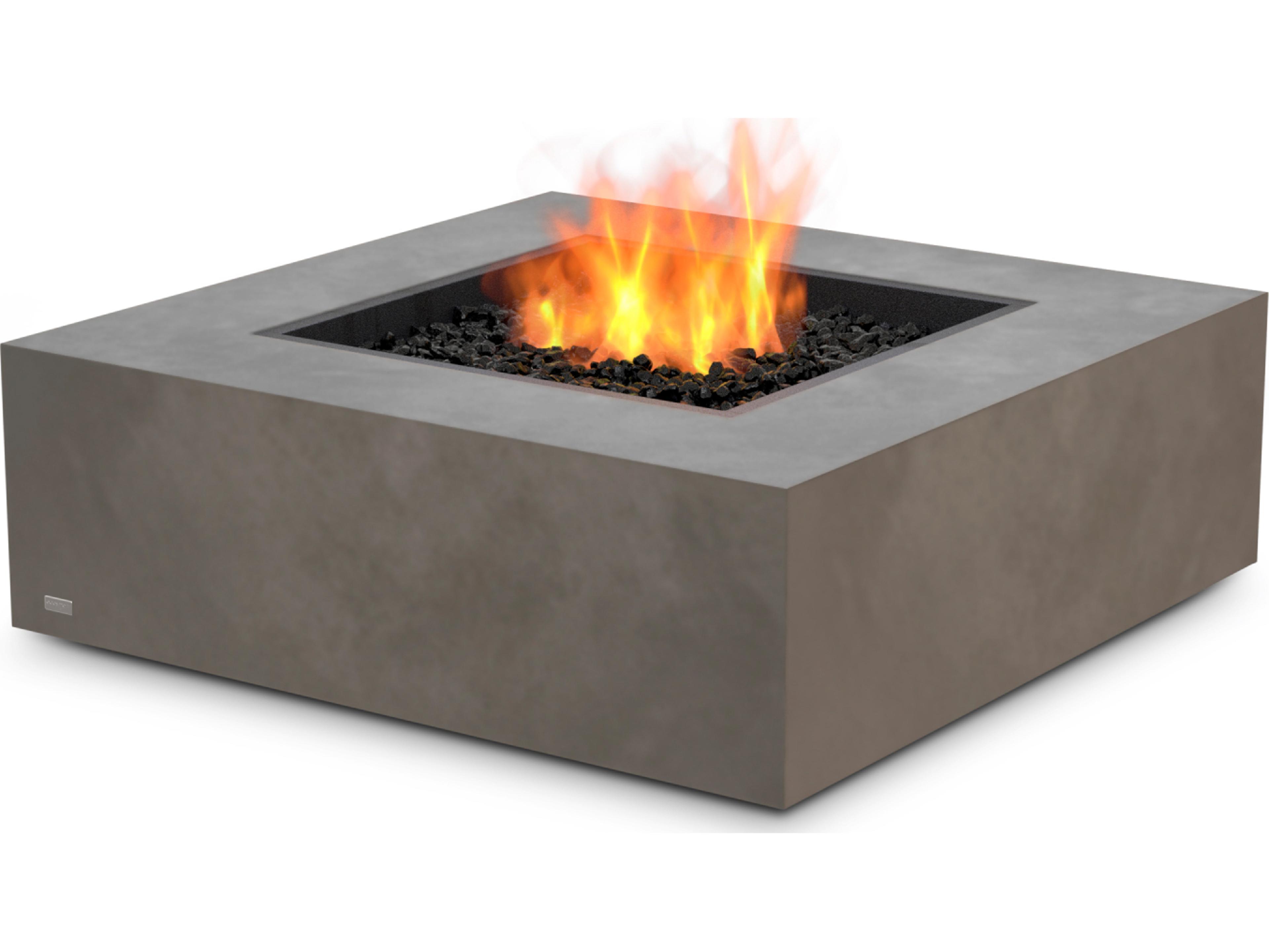 EcoSmart Fire Base Square Patio Fire Pit Table with LP/NG Gas Burner