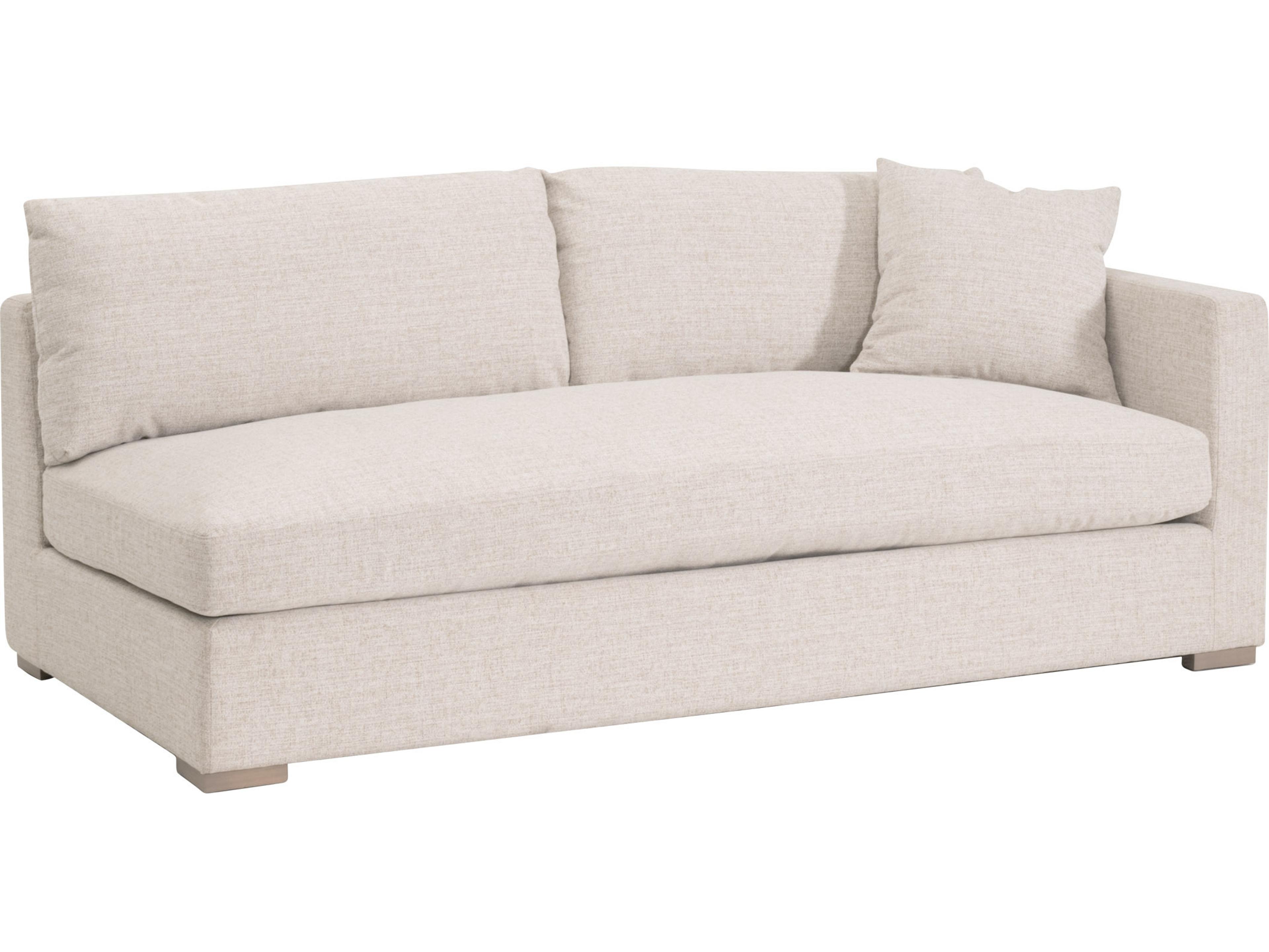 Essentials for Living Outdoor Stitch & Hand - Bedroom Dining Newport Wood Cushion Sofa Right Facing