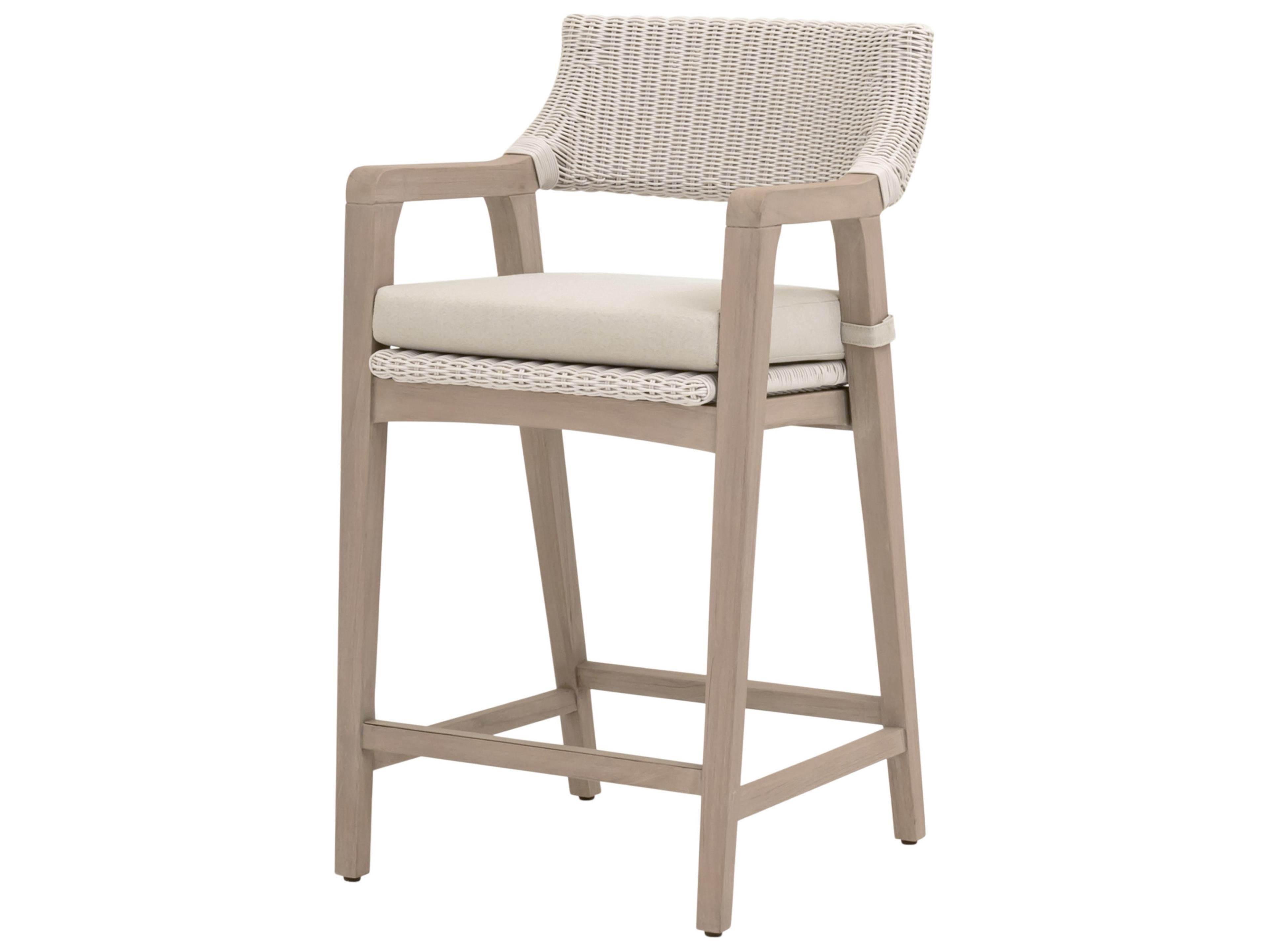 Essentials for Living Outdoor Woven - Outdoor Lucia Wicker Cushion Counter Stool