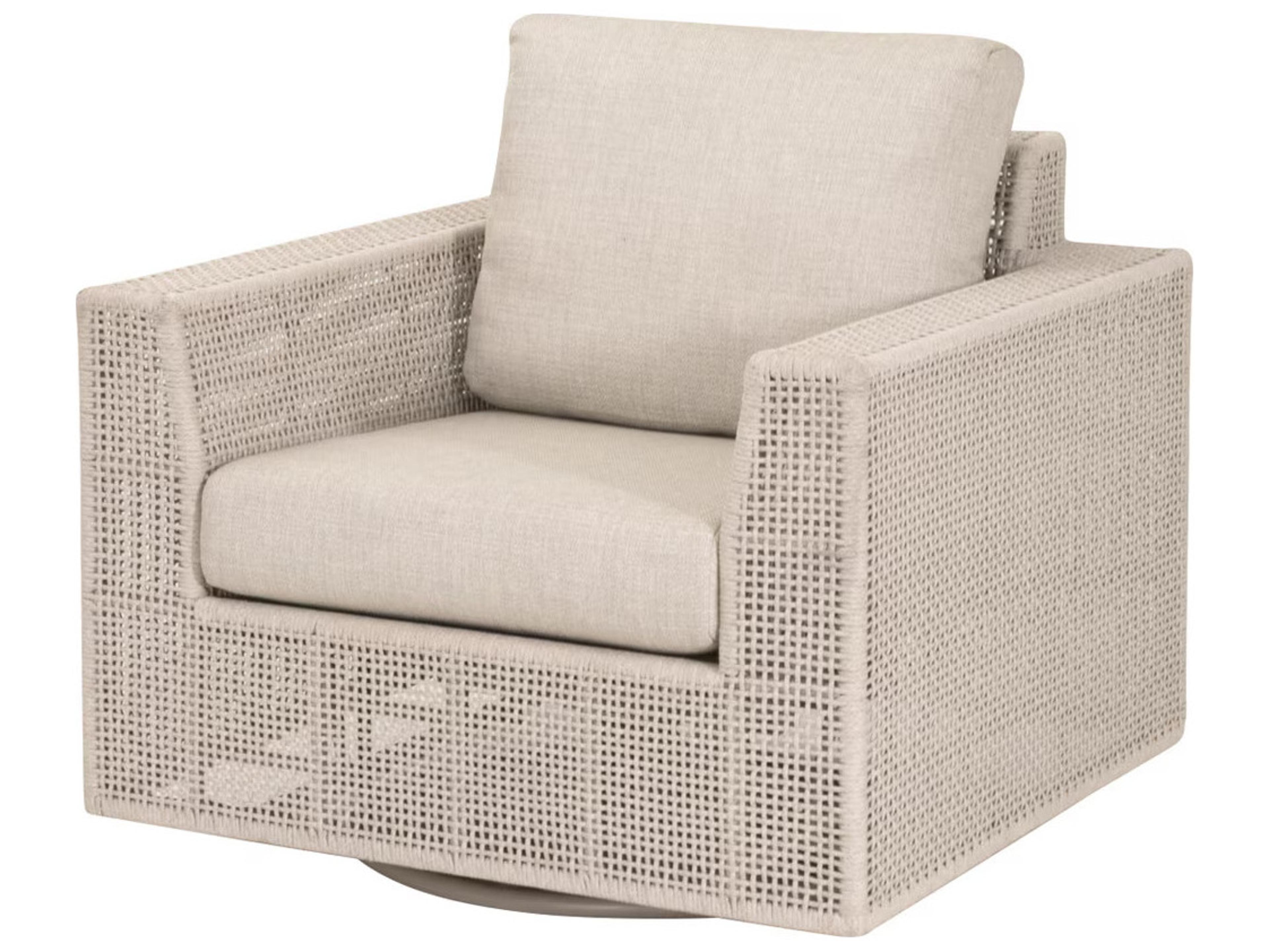 Essentials for Living Outdoor Woven - Outdoor Tropez Wood Cushion Lounge Chair