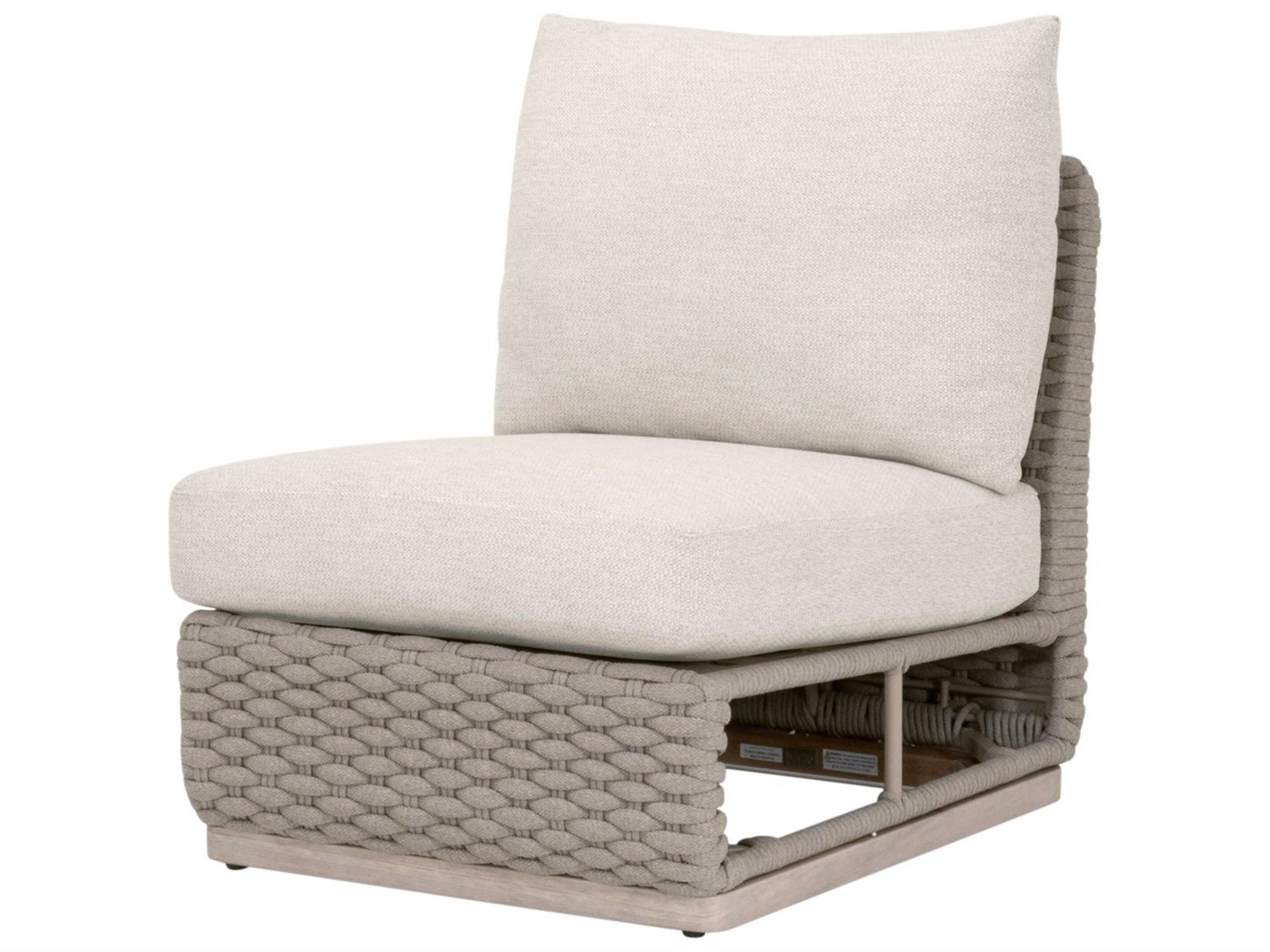 Essentials for Living Woven-Outdoor Rope Cushion Lounge Chair