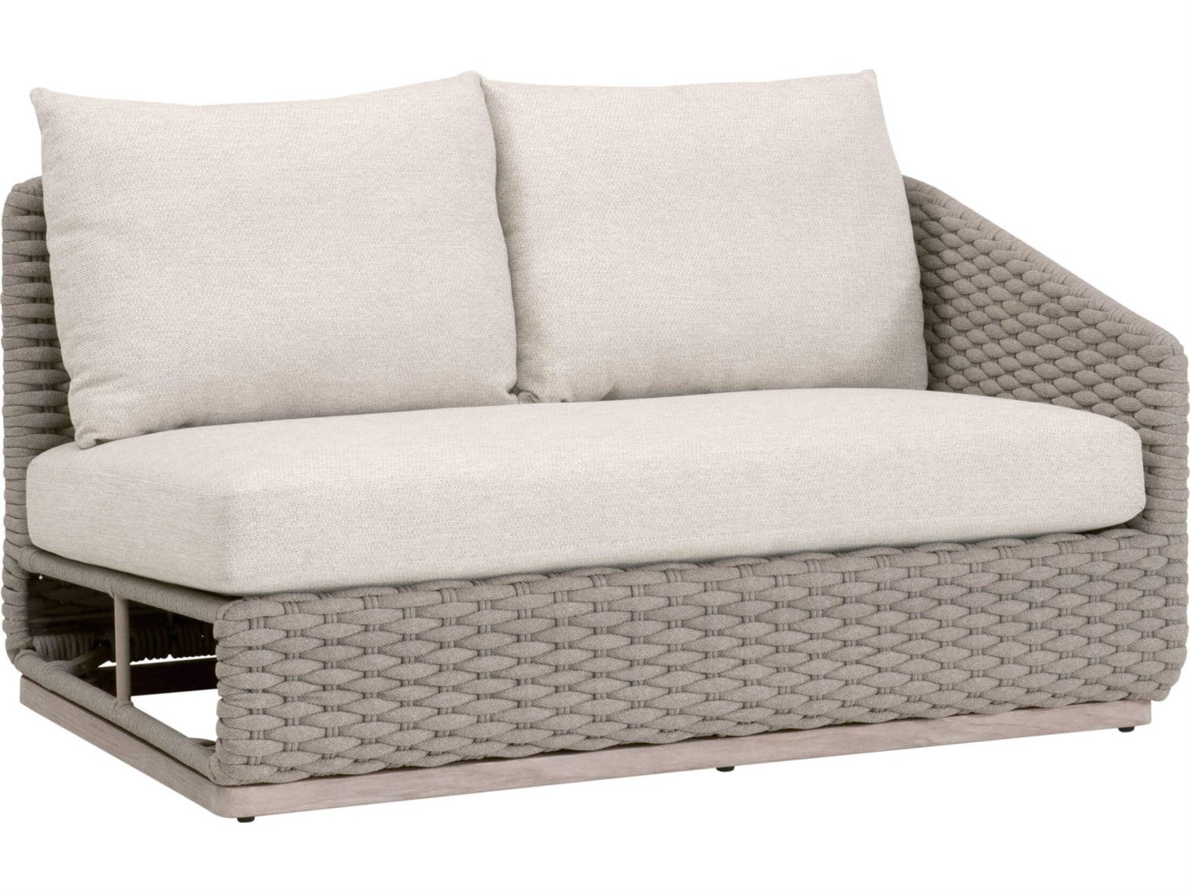 Essentials for Living Woven-Outdoor Rope Cushion Loveseat