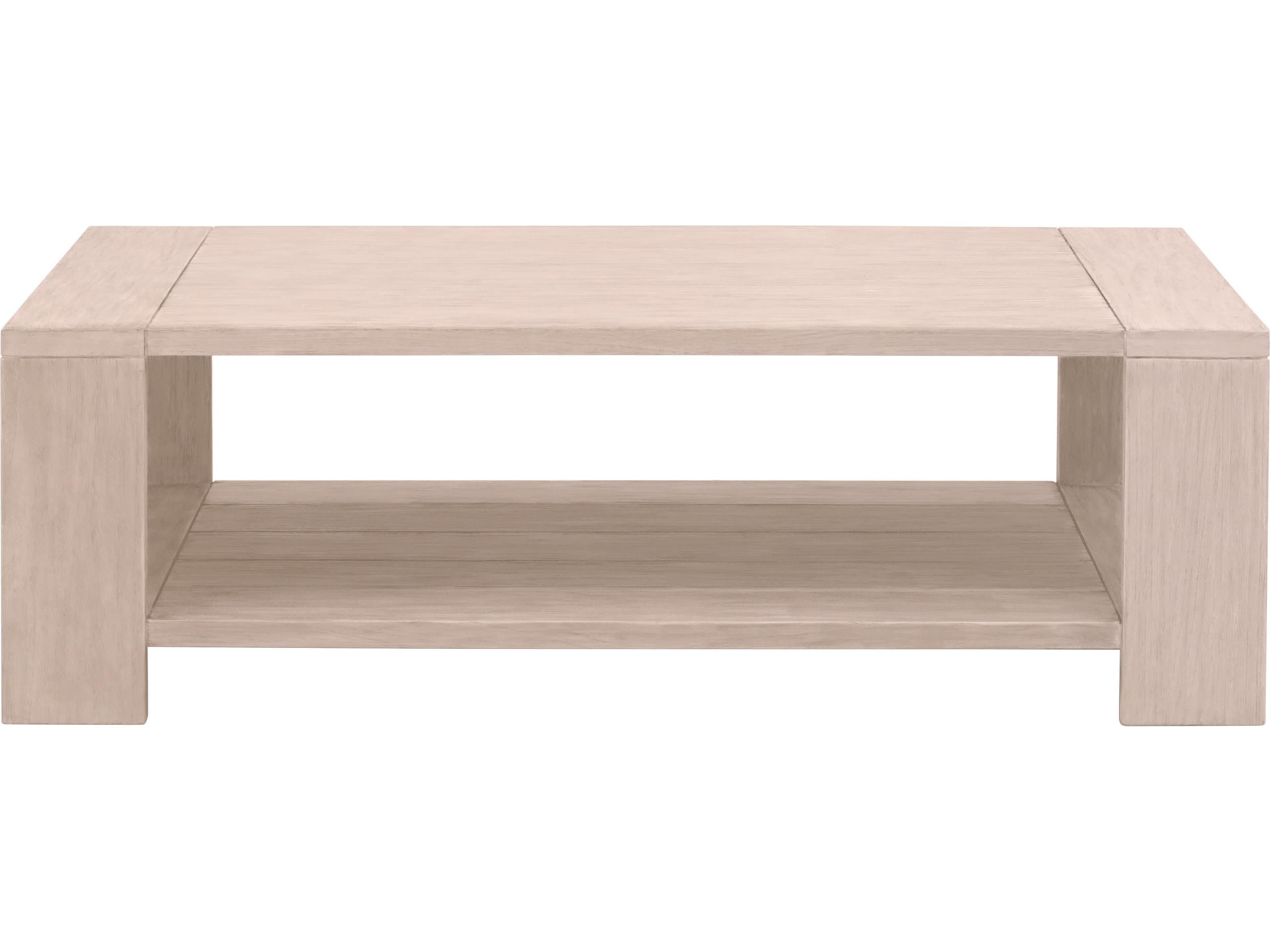 Essentials for Living Outdoor Woven - Outdoor Sur Wood Rectangular Coffee Table