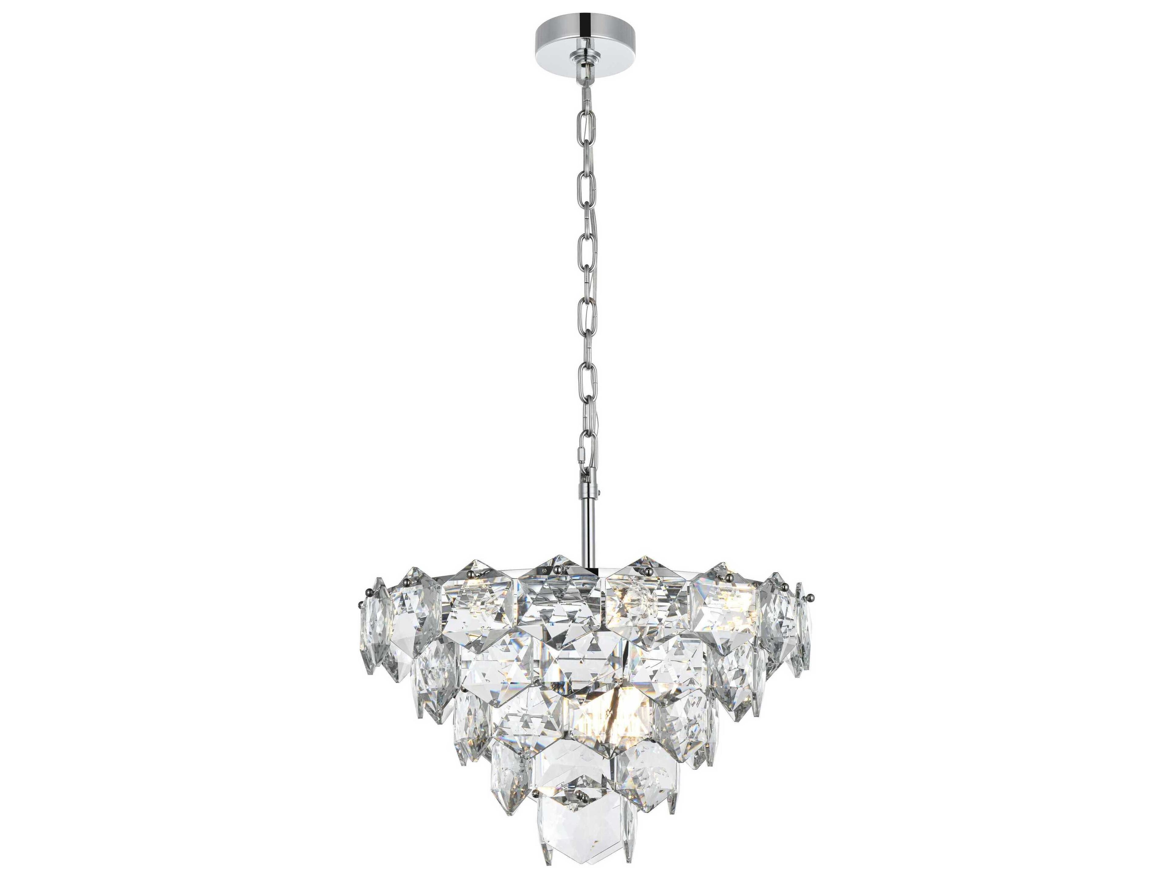 Elegant Lighting Adaline 8-Light Chrome Tiered Chandelier