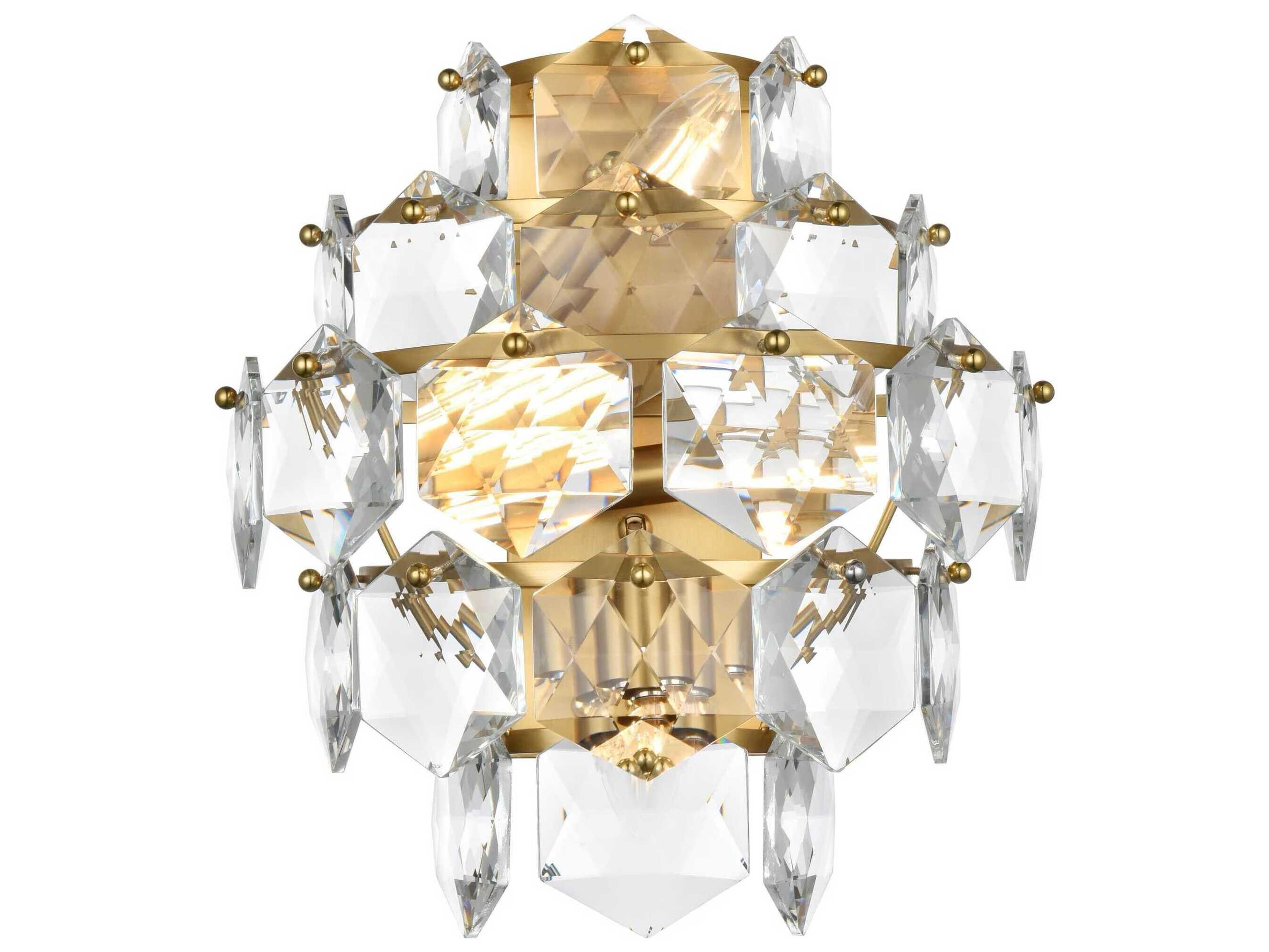 Elegant Lighting Adaline 4-Light Satin Gold Wall Sconce