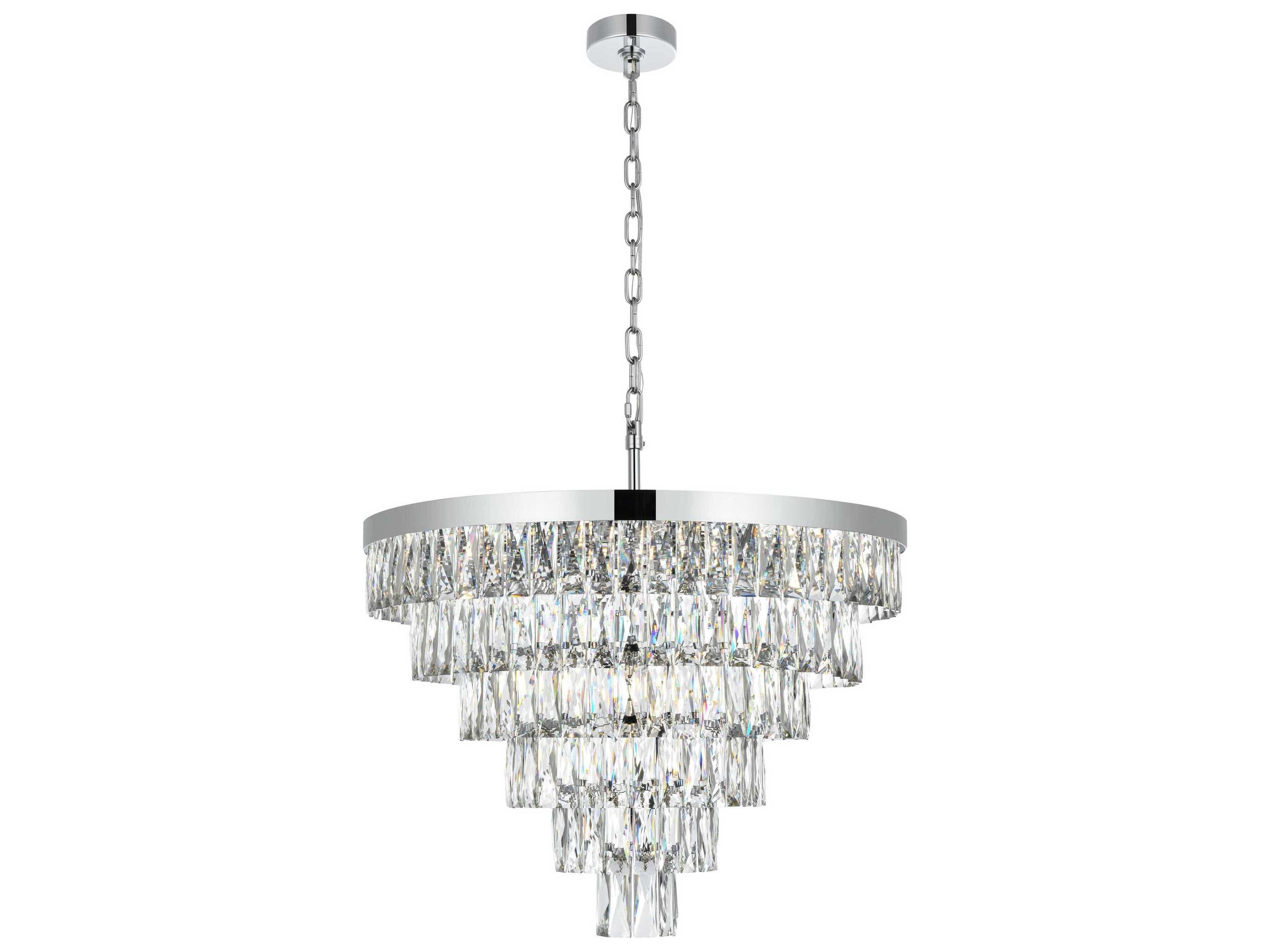 Elegant Lighting Josephine 13-Light Chrome Tiered Chandelier