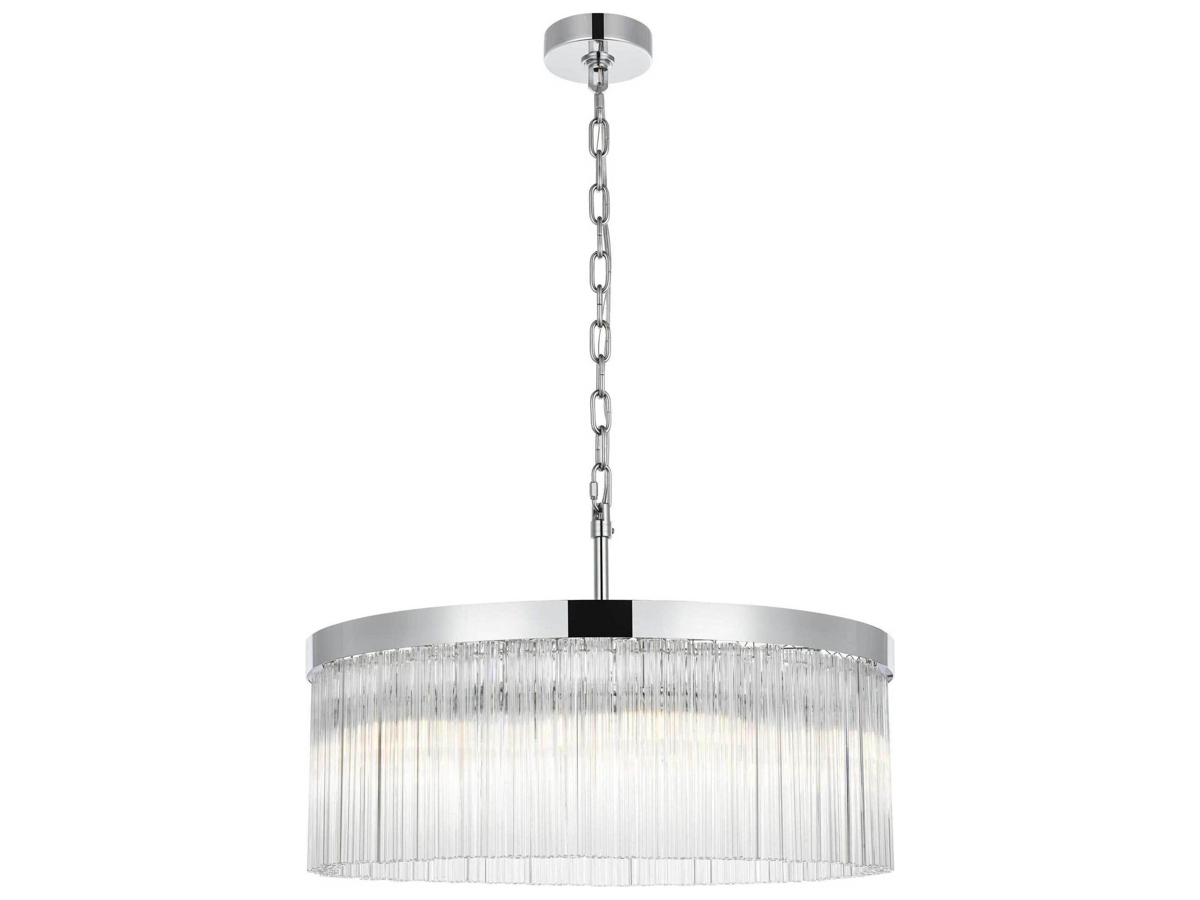 Elegant Lighting Harlow 6-Light Chrome Drum Chandelier