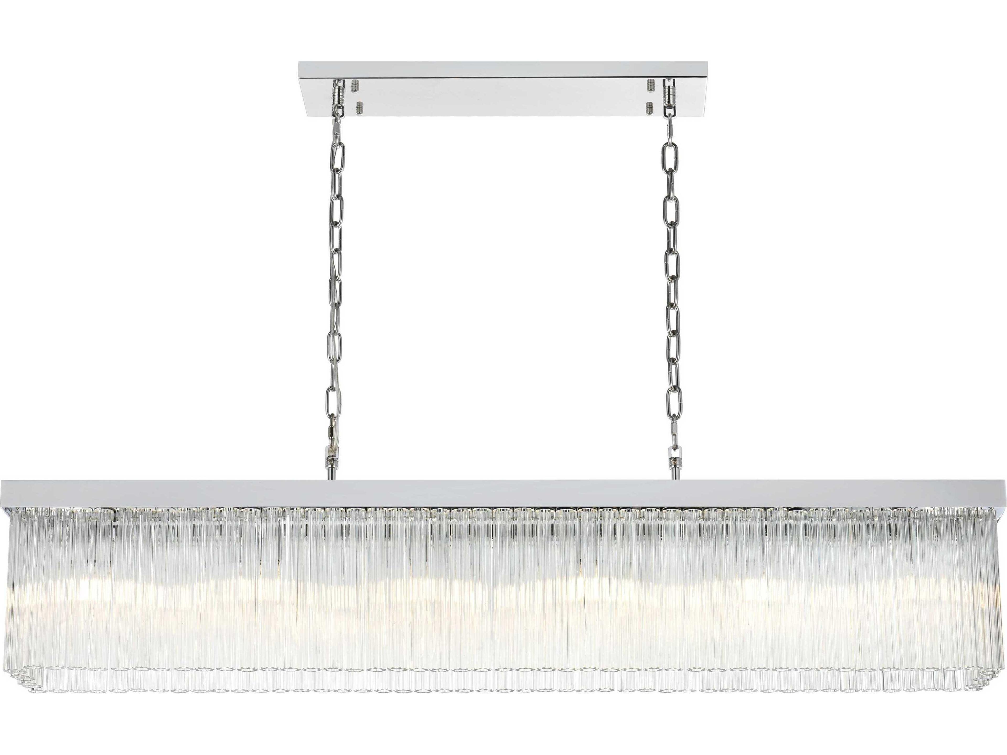 Elegant Lighting Harlow 6-Light Chrome Island Pendant