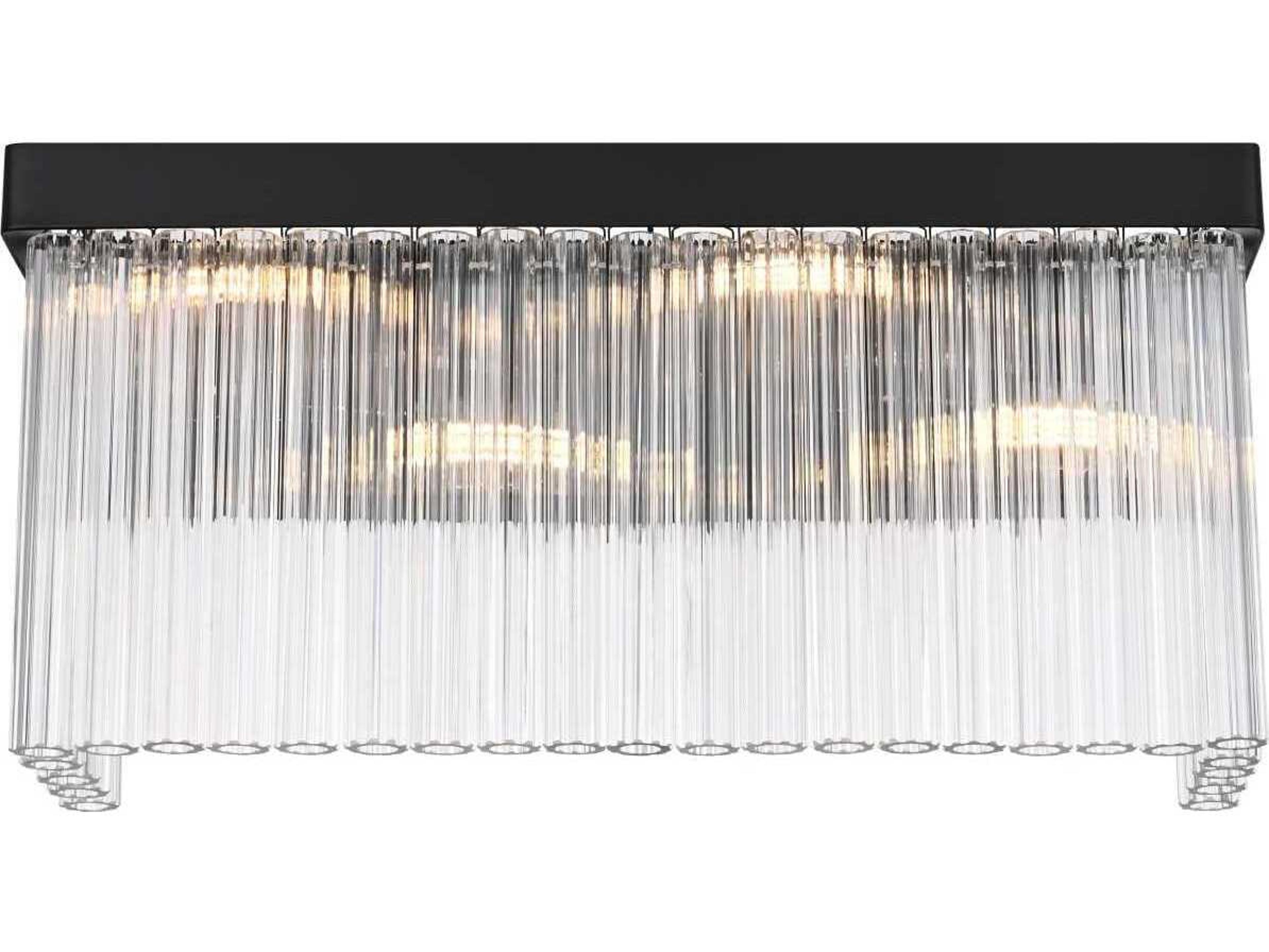 Elegant Lighting Harlow 4-Light Black Wall Sconce