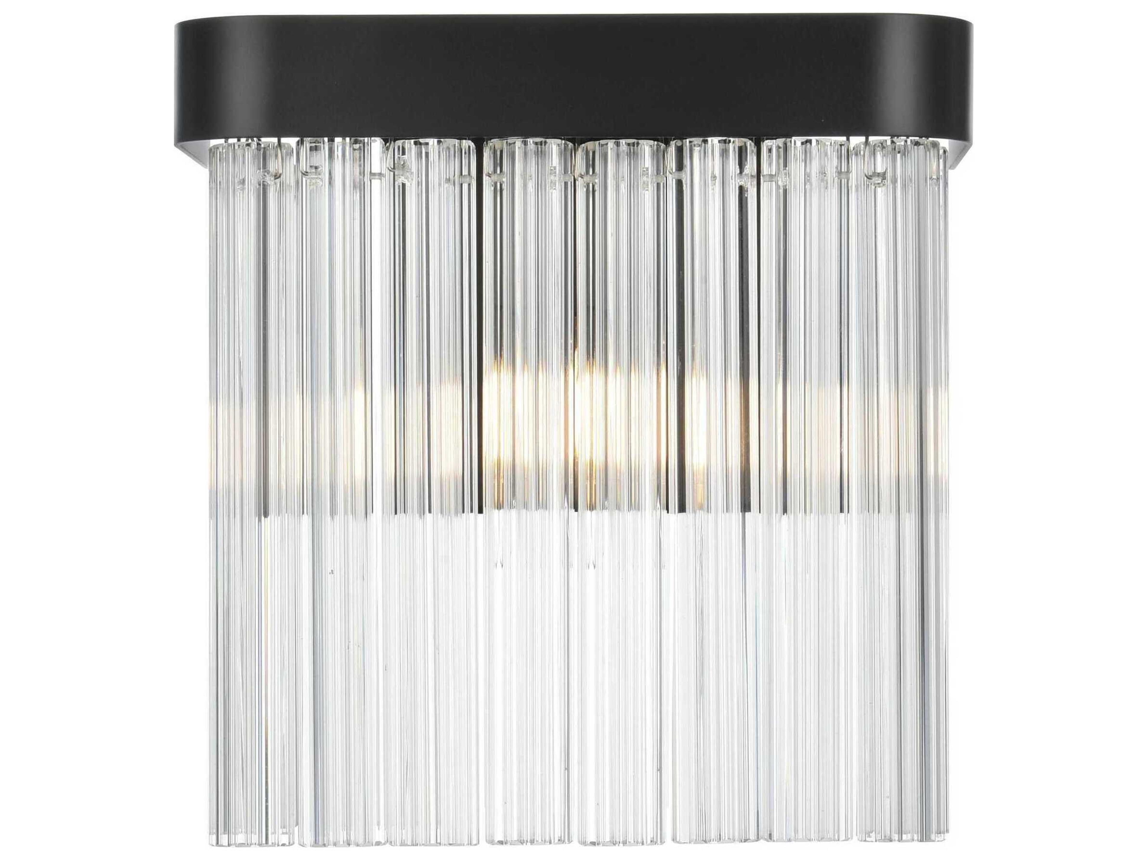 Elegant Lighting Harlow 1-Light Black Wall Sconce