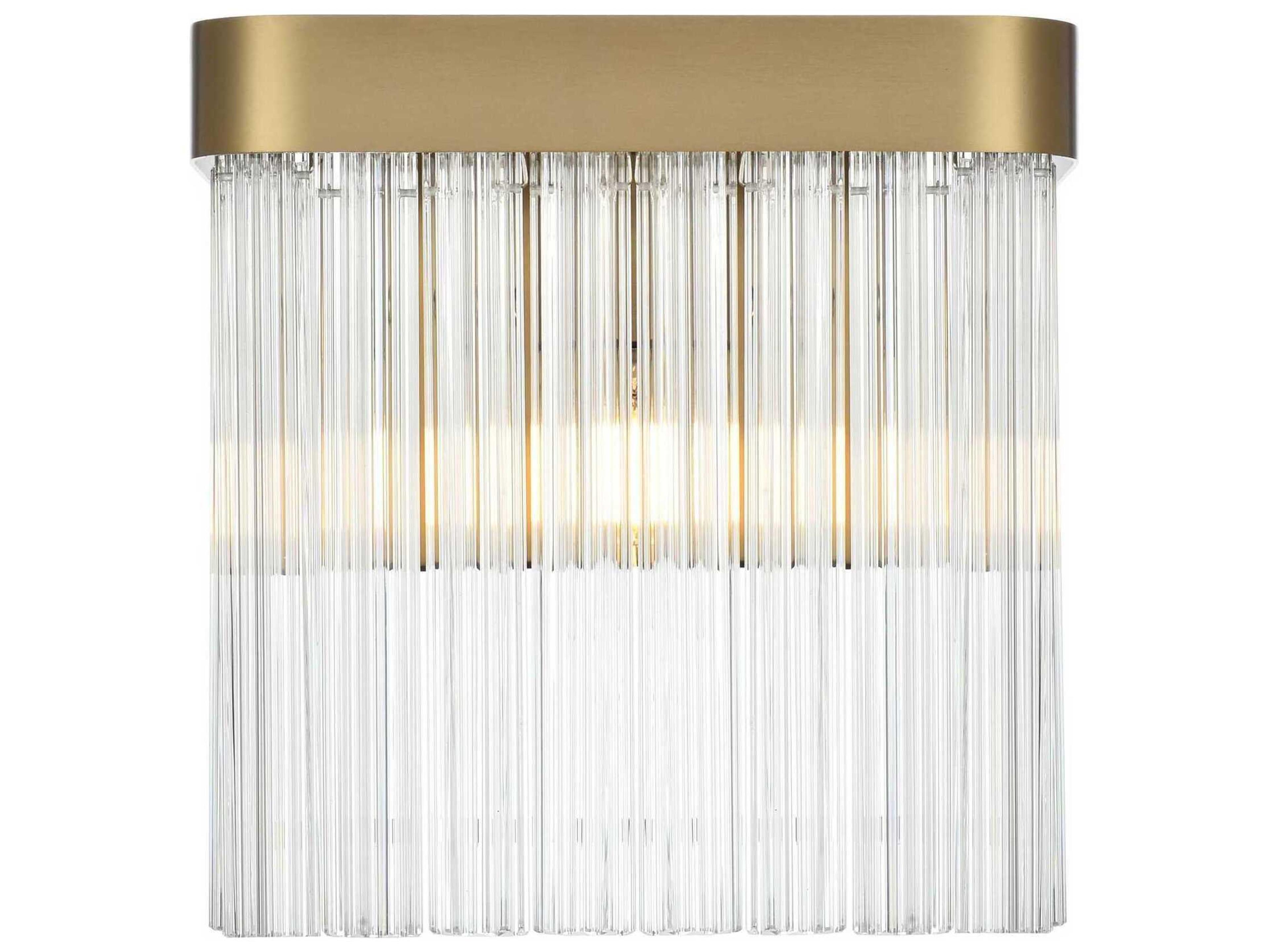 Elegant Lighting Harlow 1-Light Satin Gold Wall Sconce