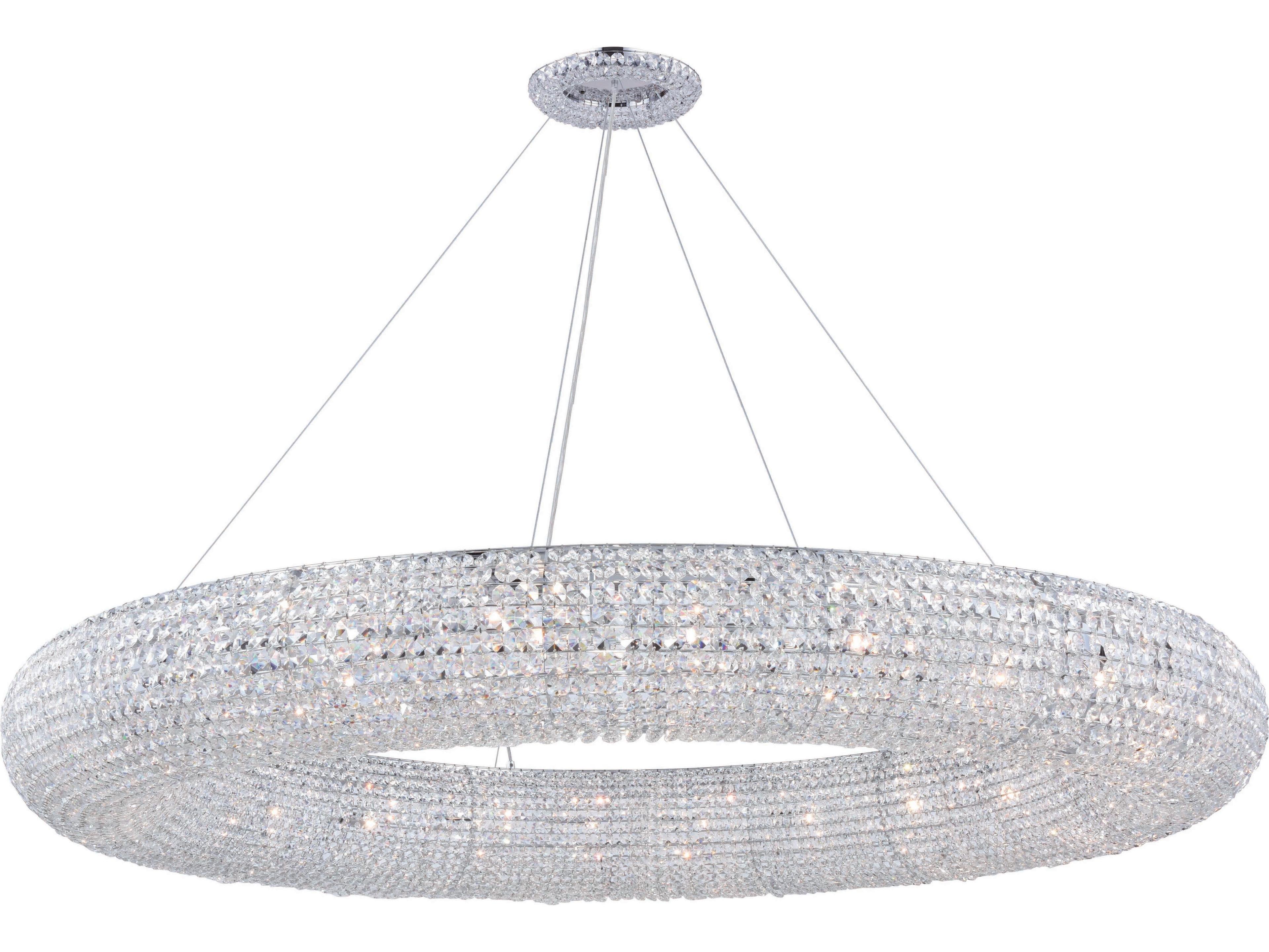 Elegant Lighting Paris 24-Light Chrome Clear Crystal Round Pendant