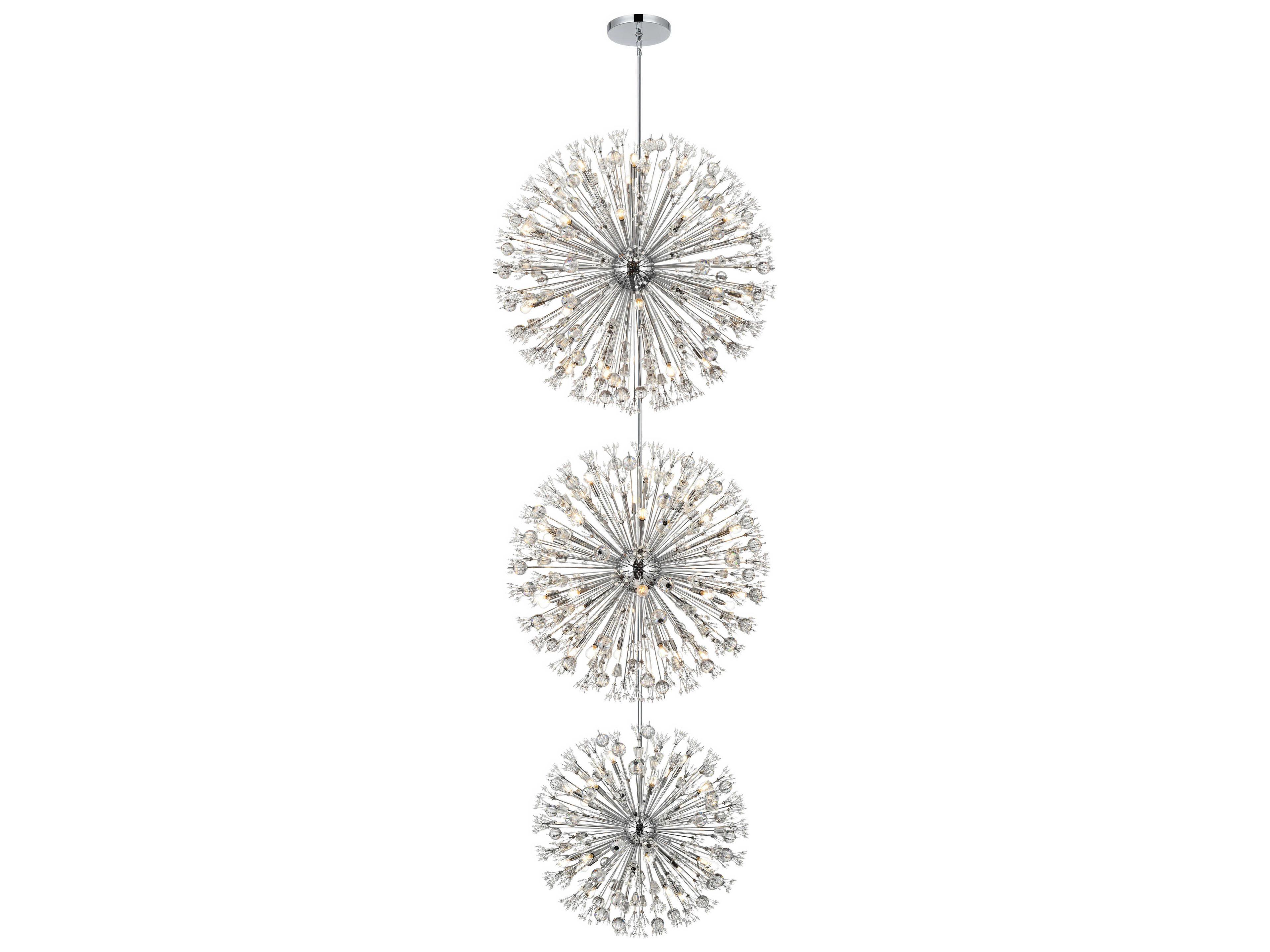 Elegant Lighting Vera 100-Light Chrome Sputnik Pendant