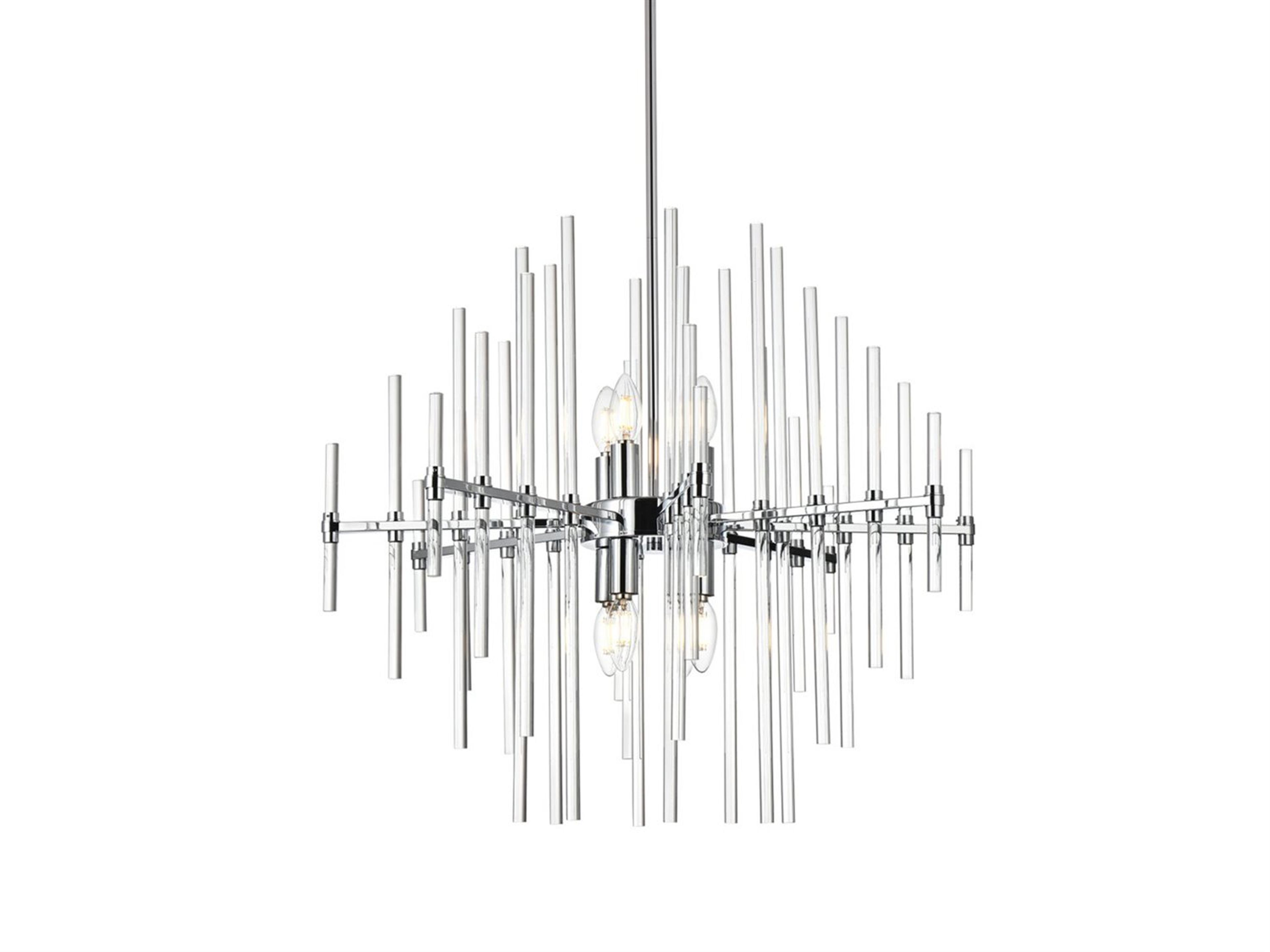 Elegant Lighting Sienna 8-Light Chrome Crystal Glass Pendant