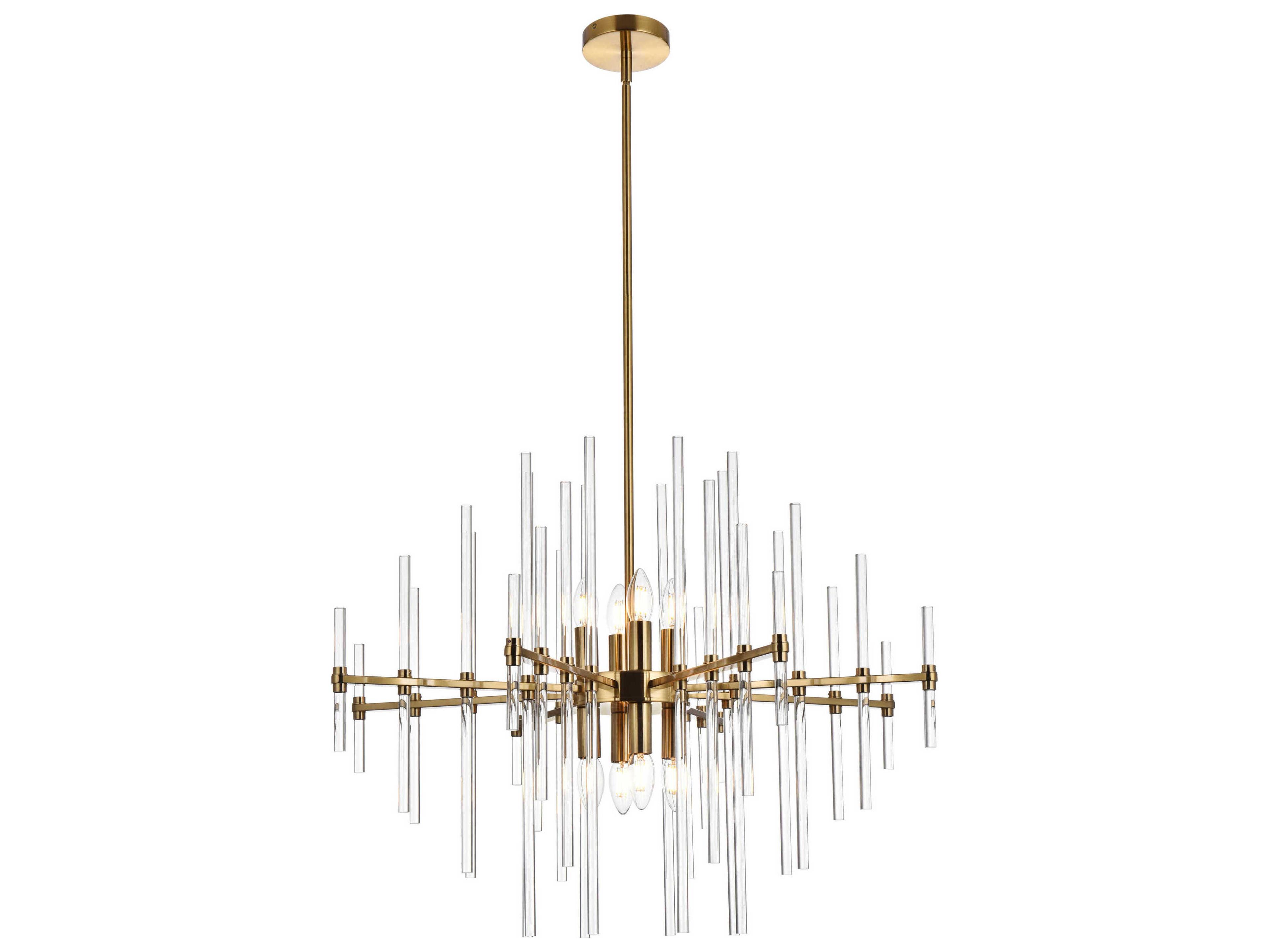 Elegant Lighting Sienna 8-Light Gold Crystal Glass Pendant