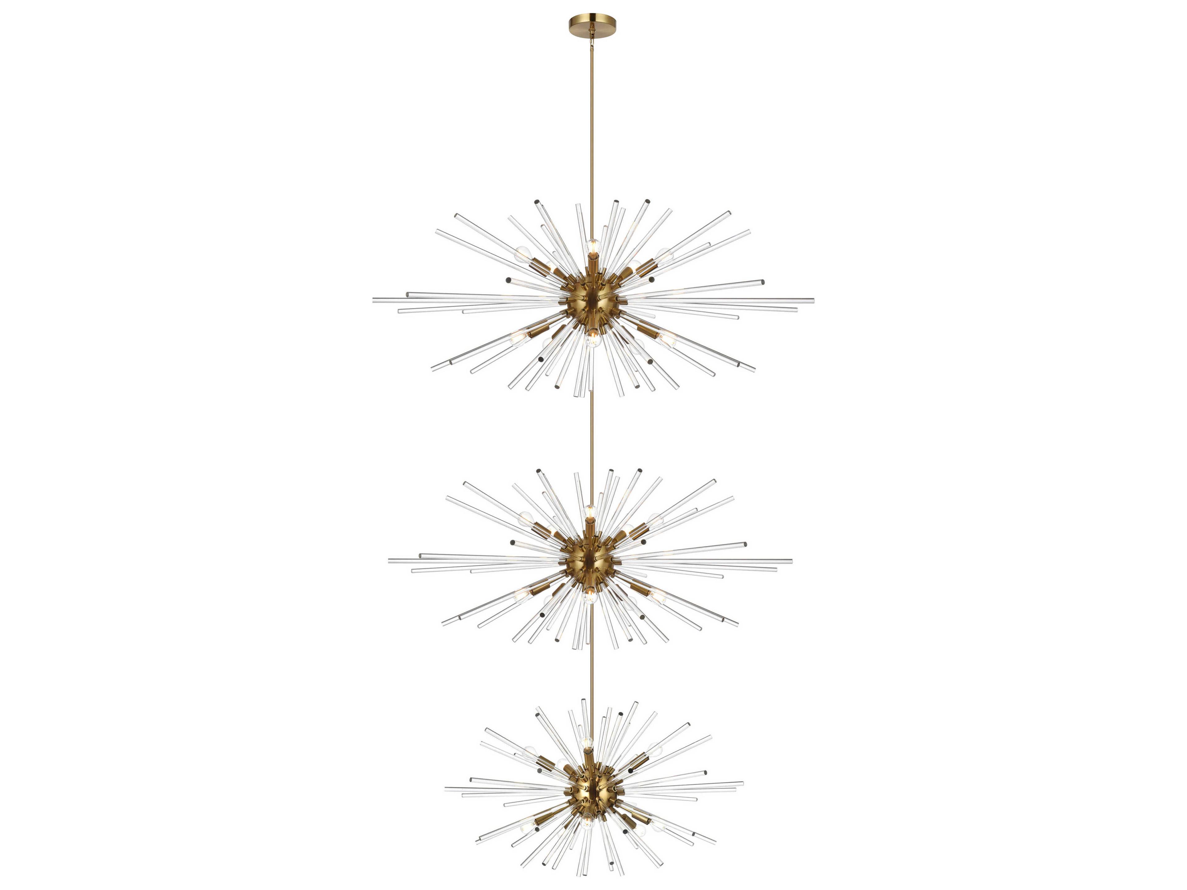Elegant Lighting Sienna 30-Light Satin Gold Sputnik Pendant