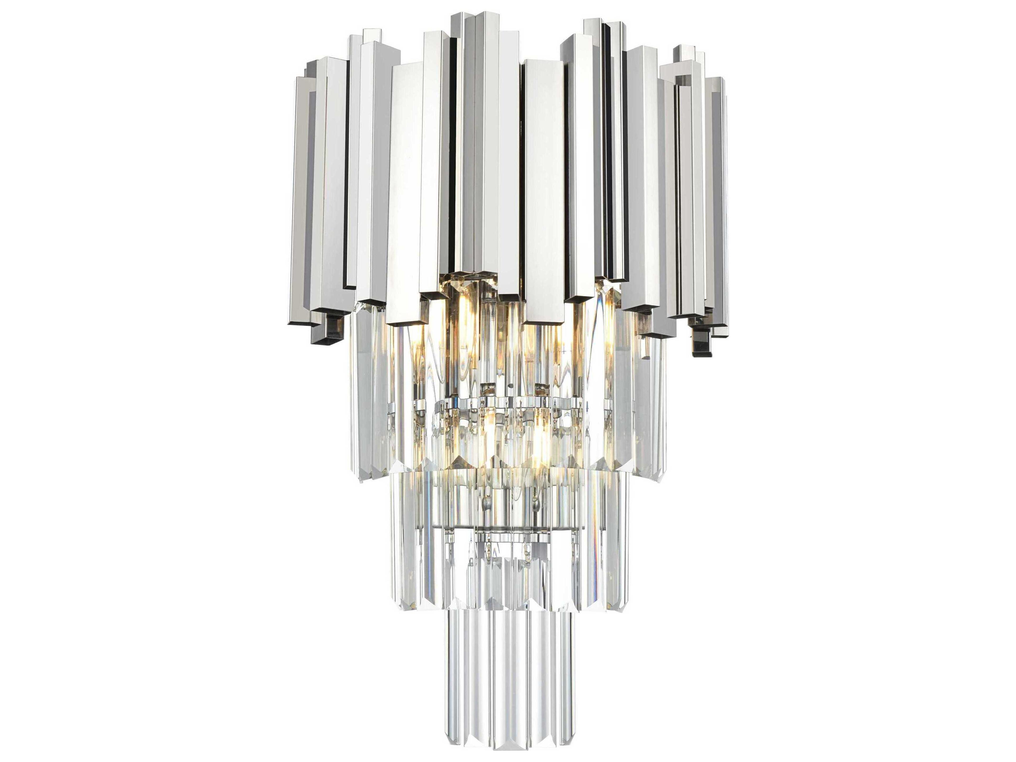 Elegant Lighting Willow 3-Light Chrome Wall Sconce