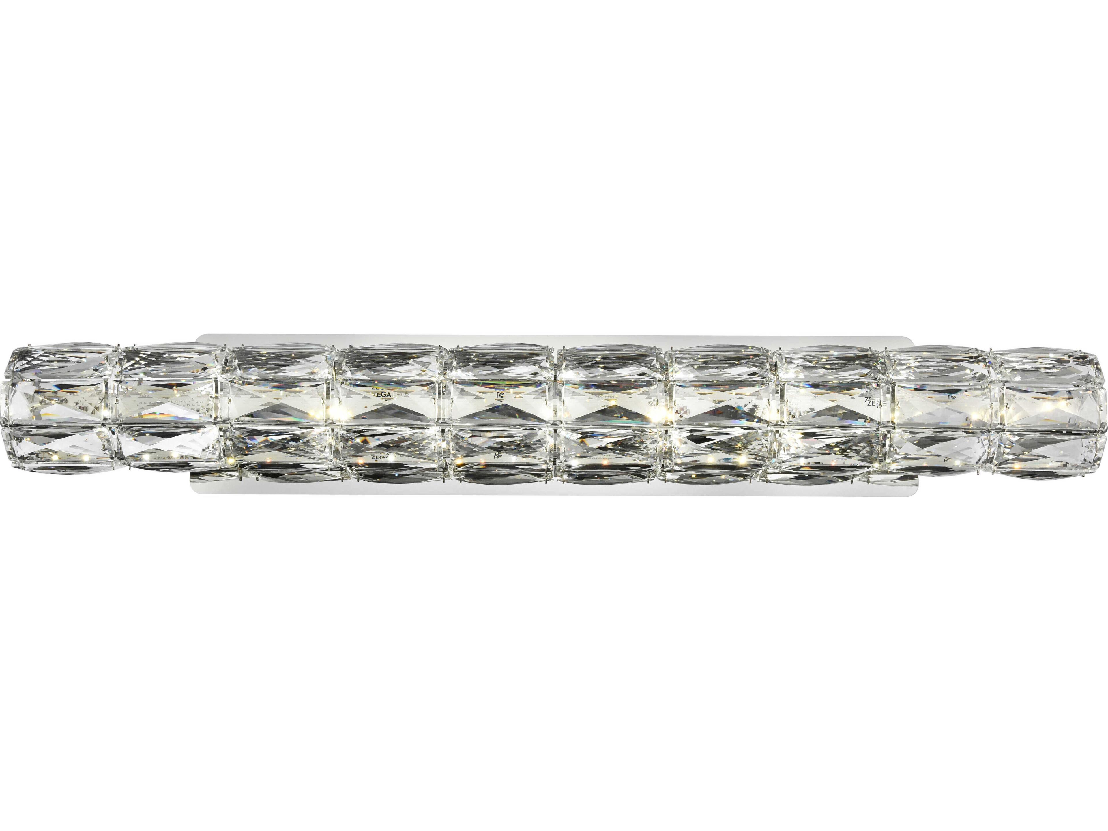 Elegant Lighting Valetta 1-Light Chrome Clear Crystal LED Wall Sconce