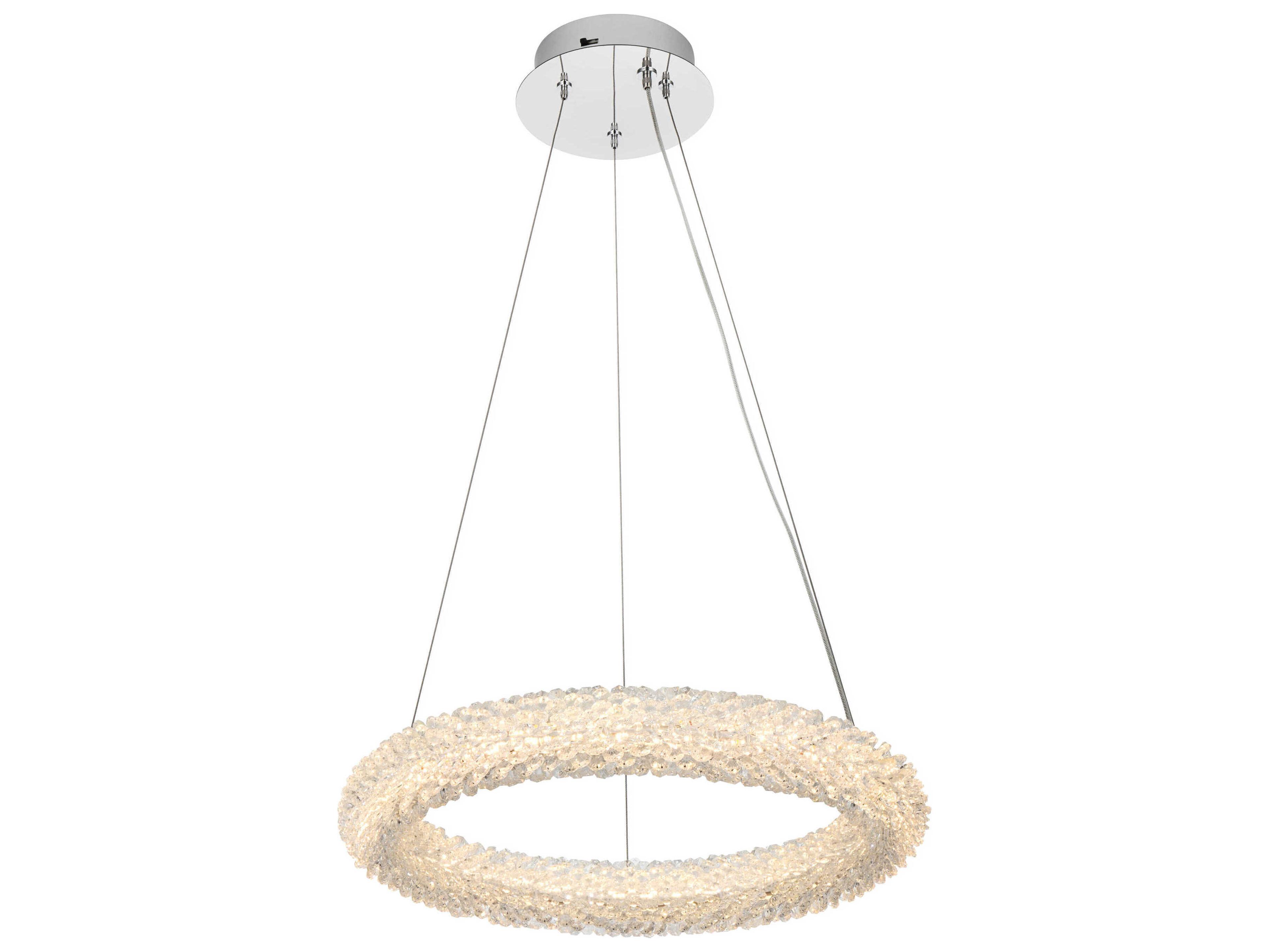 Elegant Lighting Bowen 1-Light Chrome Round Pendant