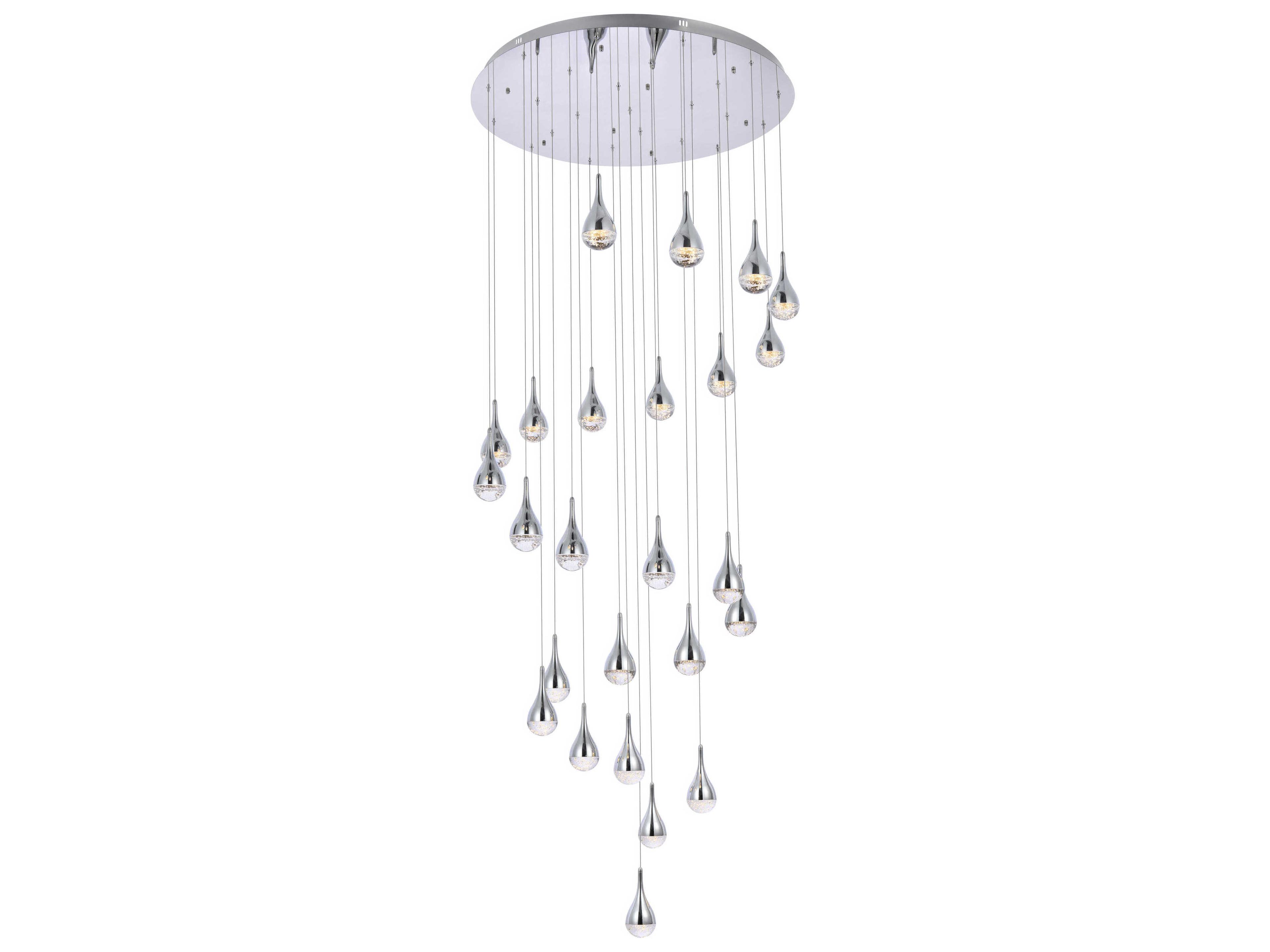 Elegant Lighting Amherst 25-Light Chrome Pendant